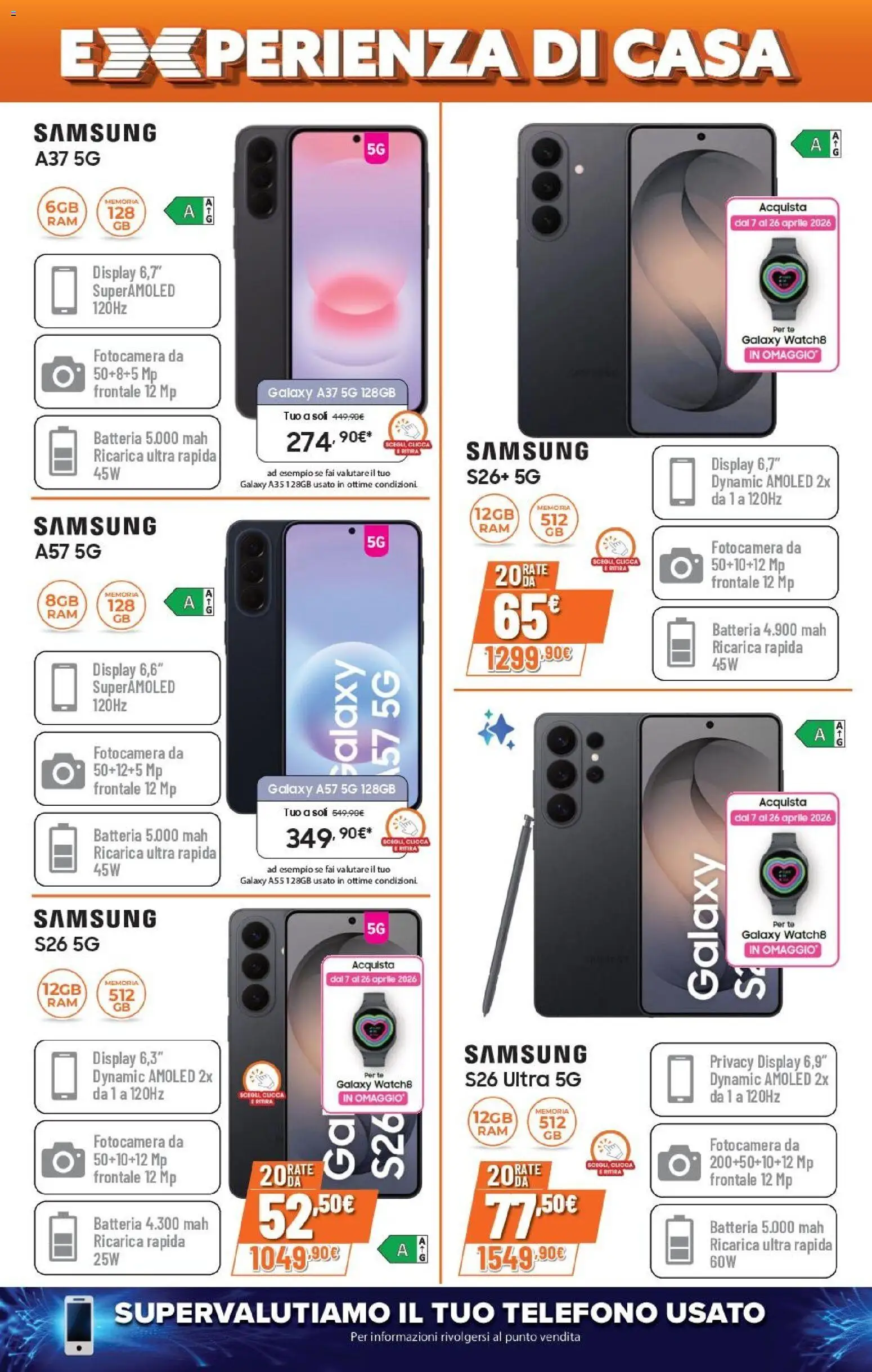 Volantino Expert del 09.04.2026 | Pagina: 2 | Prodotti: Tè, Telefono, Fotocamera, Samsung