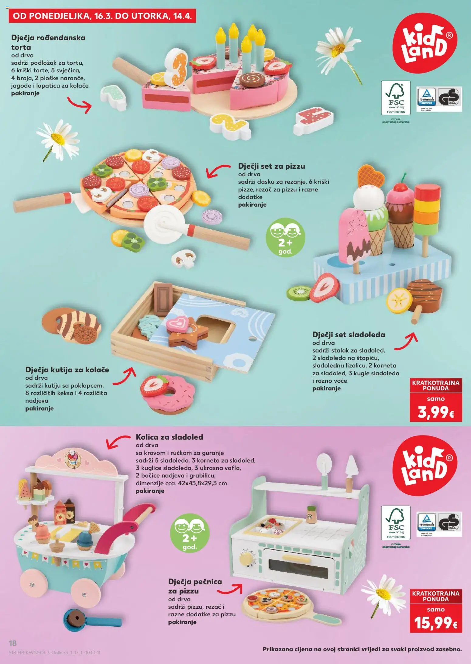 Kaufland katalog | vrijedi od 16.03.2026 | Stranica: 18 | Proizvodi: Kutija, Jagode, Kolica, Sladoled
