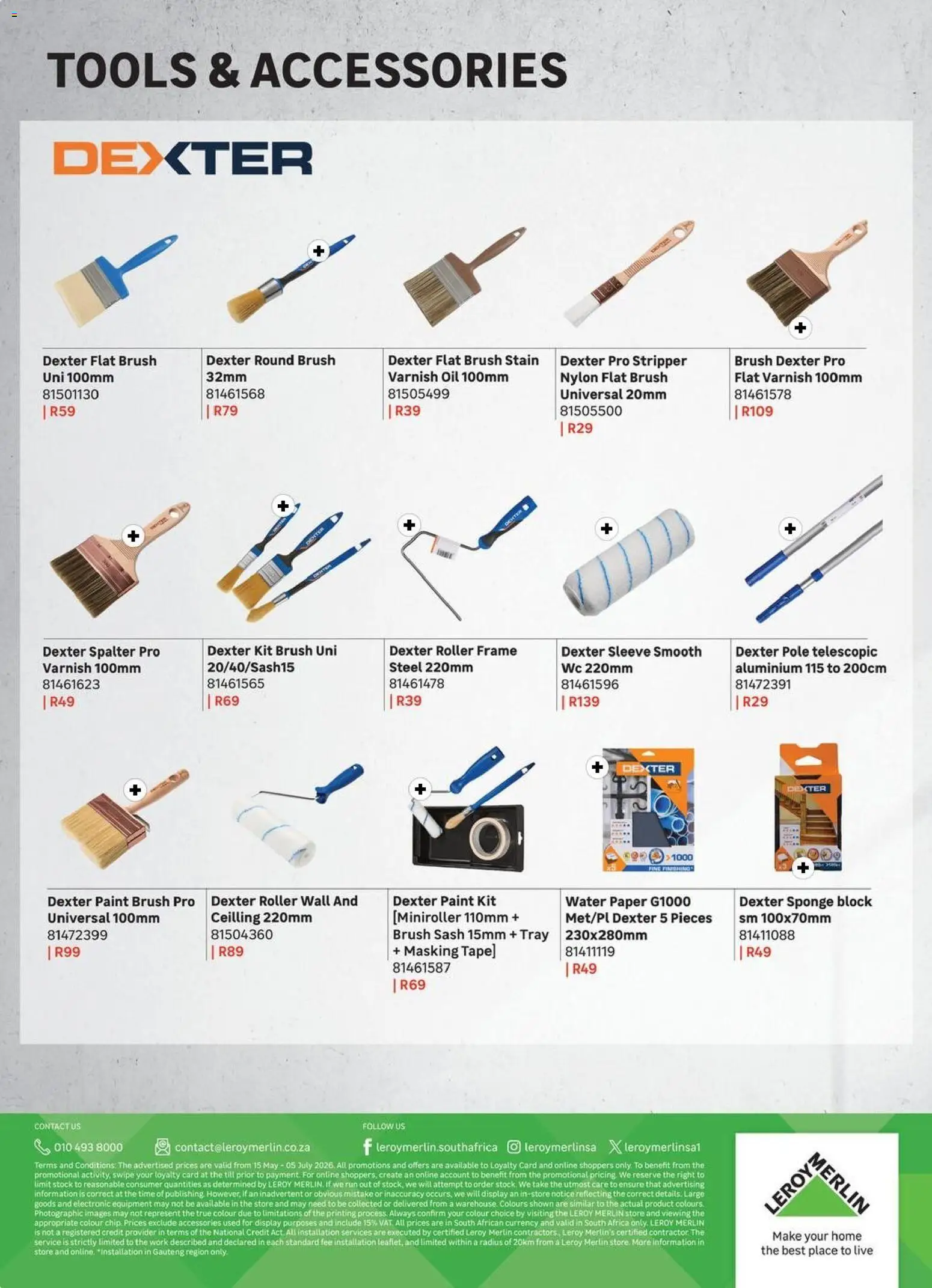 New Leroy Merlin catalogue – valid from 15.05.2026 | Page: 12 | Products: Tray, Frame, Stock, Water