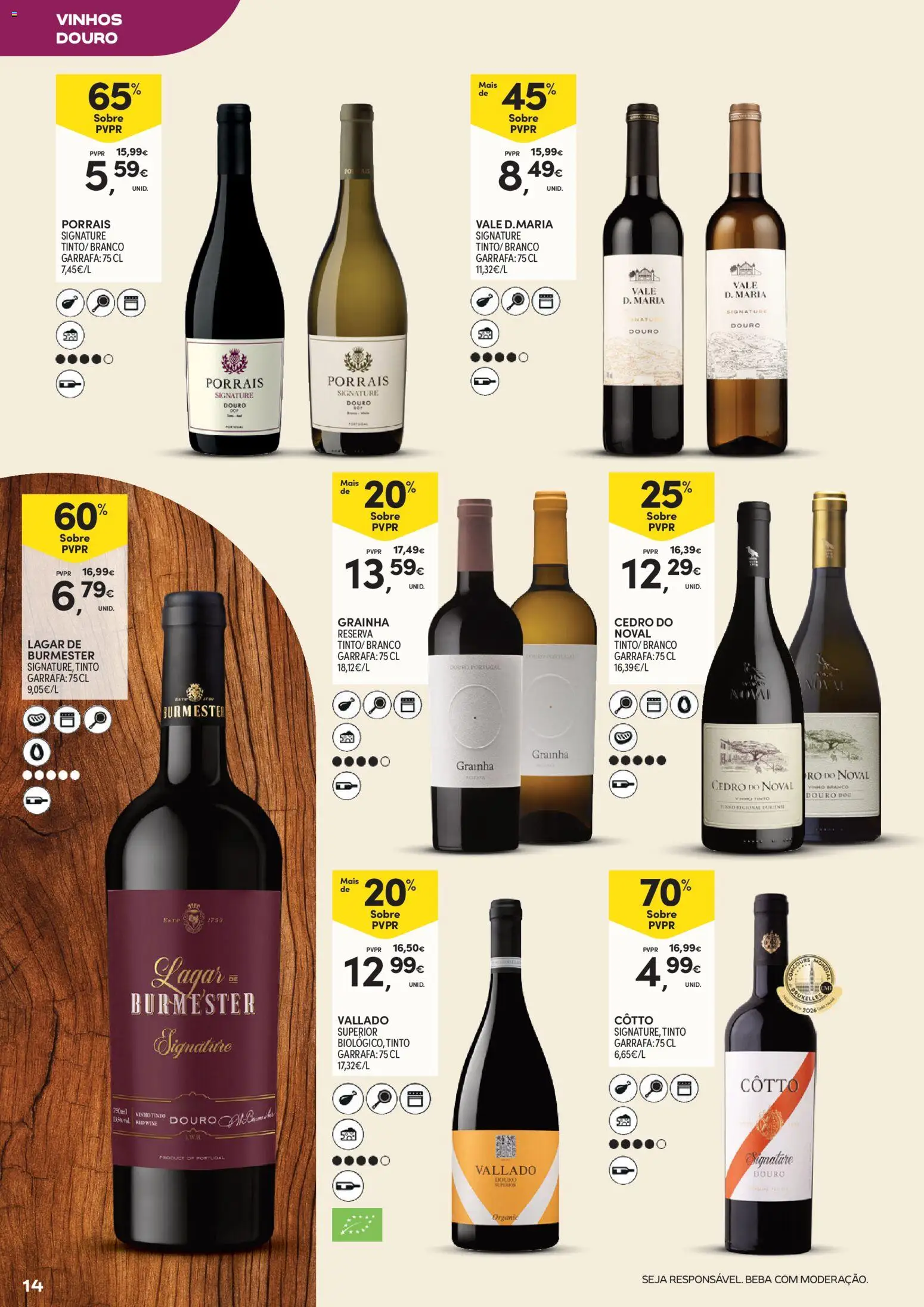 Continente Vinhos, Enchidos e Queijos │ válido de 22/09/2026 | Página: 14 | Produtos: Vinho branco, Pó, Vinho, Vinho tinto