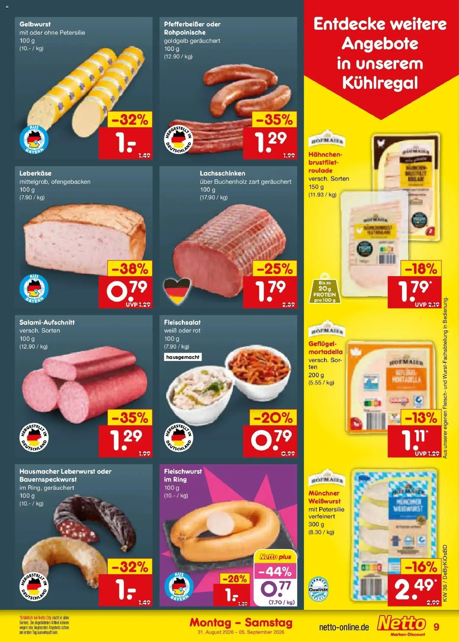 Netto Marken-Discount Prospekt Mistelbach – gültig ab 31.08.2026 | Seite: 11 | Produkte: Hahnchen, Weißwurst, Petersilie, Fleisch