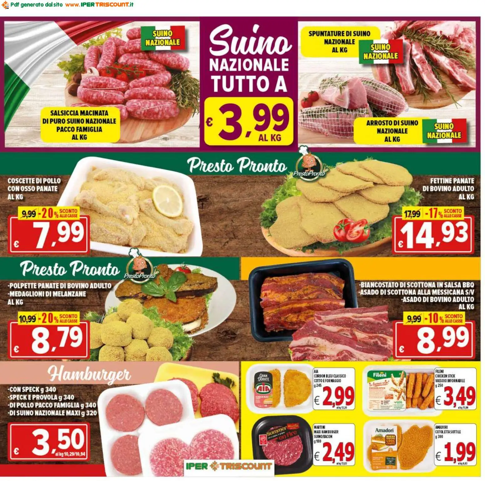 Volantino Ipertriscount del 10/06/2026 | Pagina: 13 | Prodotti: Bovino, Salsiccia, Vassoio, Polpette