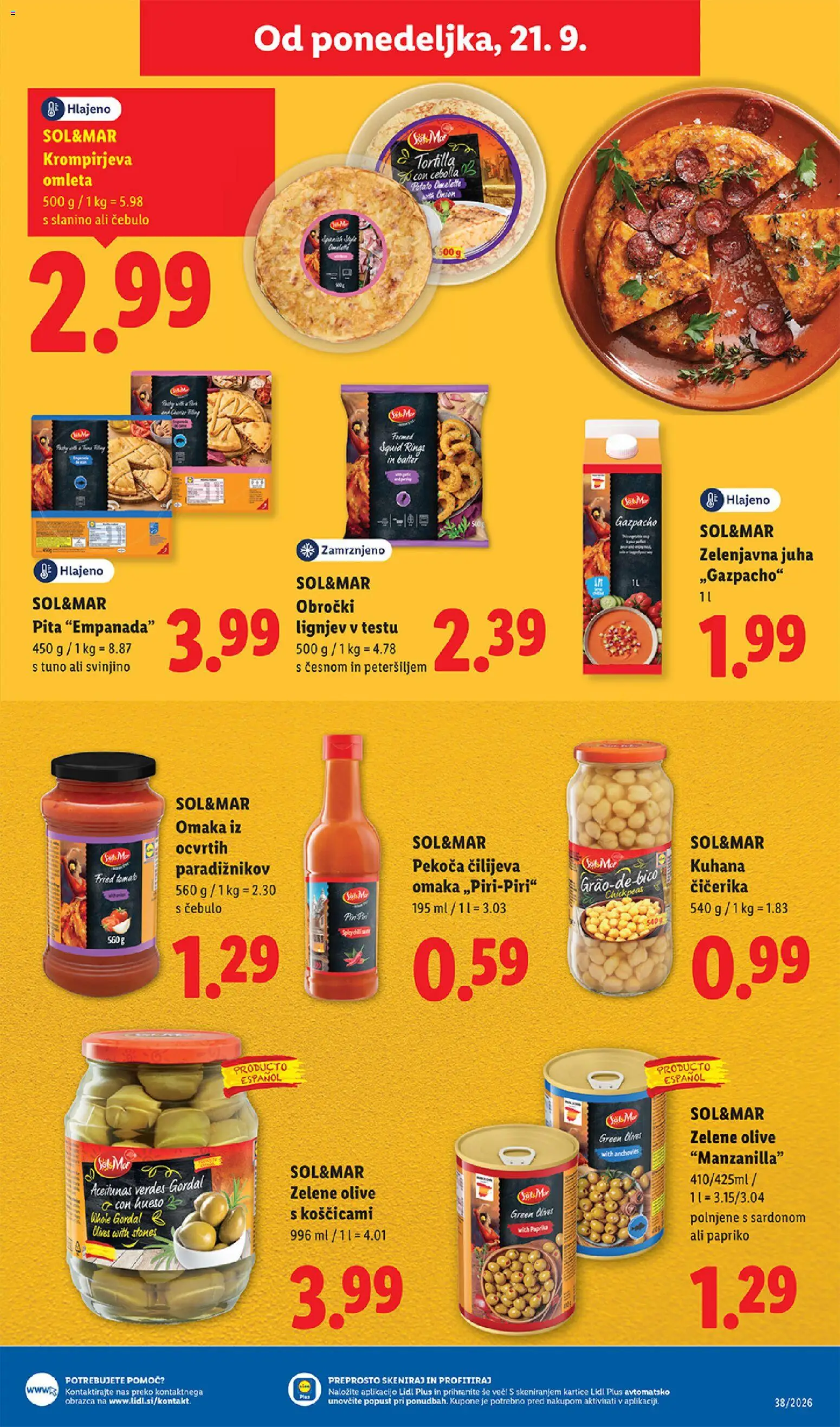 Novi Lidl katalog ponudbe – veljaven od 17.09.2026 | Stran: 47 | Izdelki: Paprika, Juha, Pita, Olive