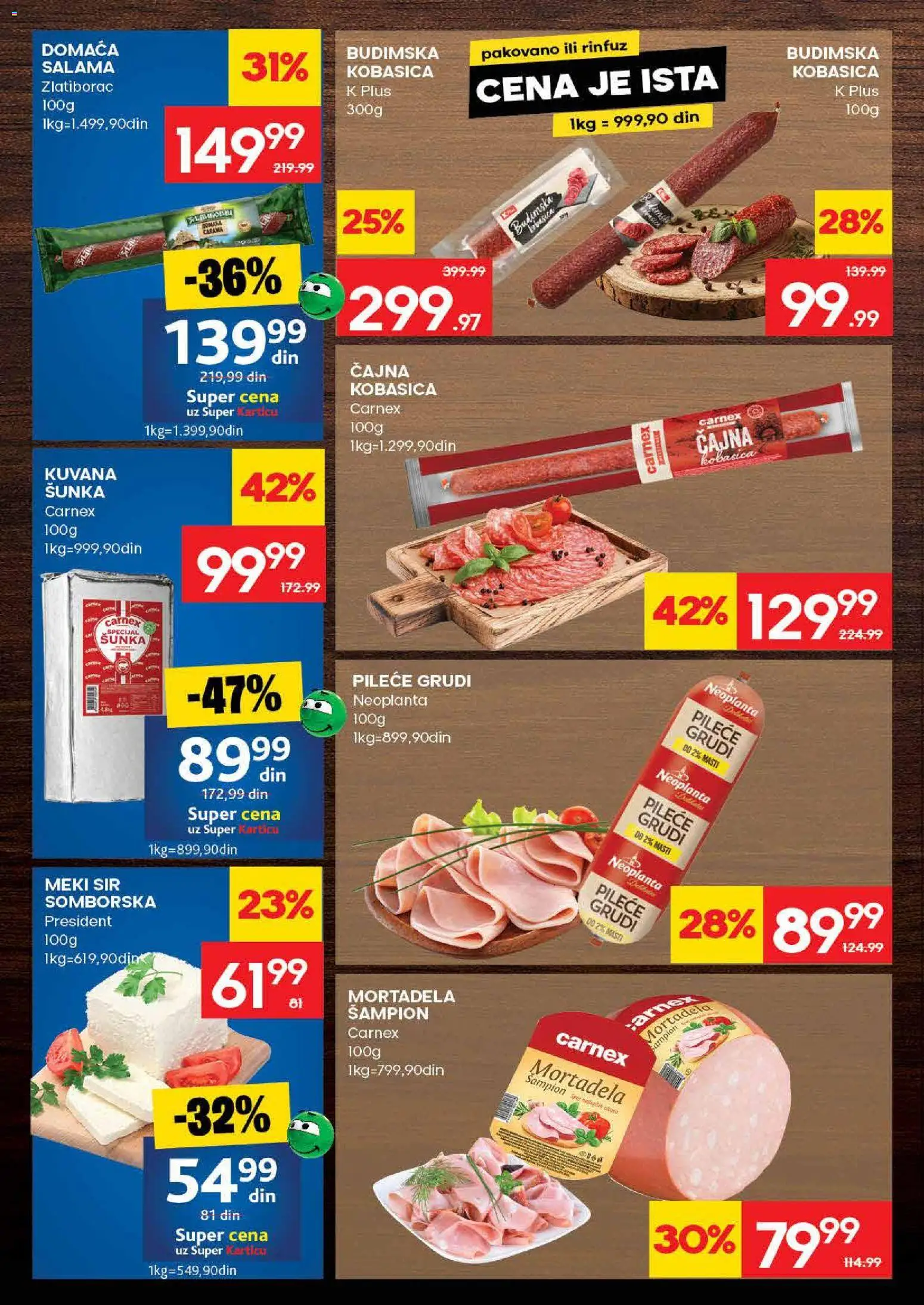 Roda katalog - važi od 28.05.2026 | Strana: 6 | Proizvode: Budimska kobasica, Sir, Šunka, Kobasica