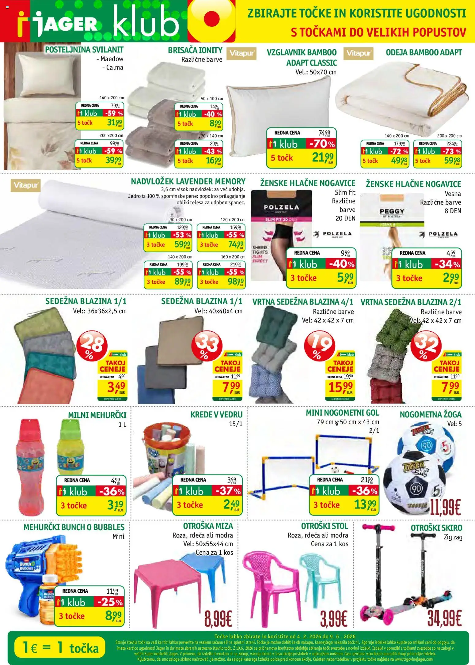 Novi Jager katalog ponudbe – veljaven od 27.05.2026 | Stran: 3 | Izdelki: Brisača, Nadvložek, Odeja, Miza