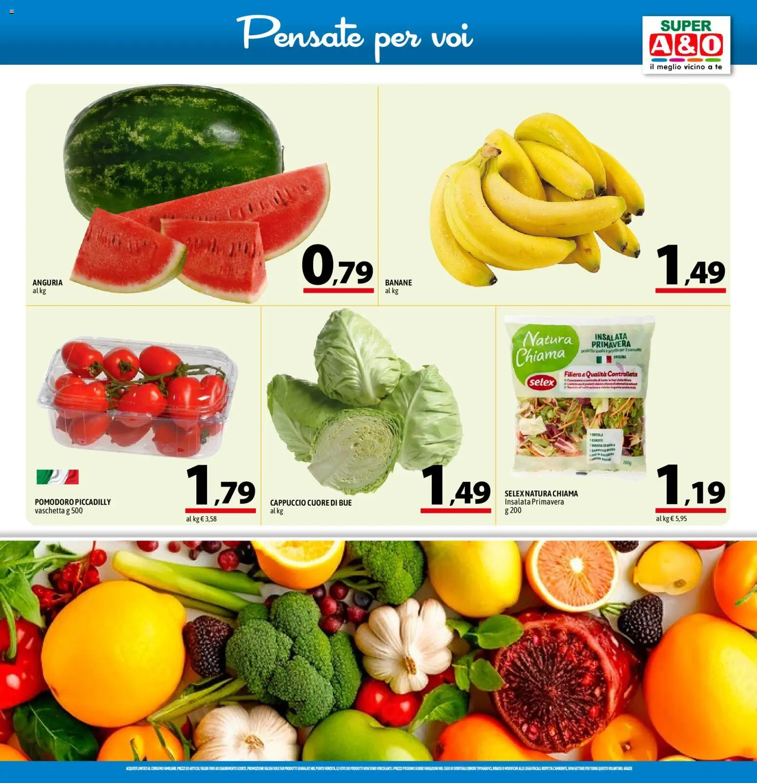 Volantino A&O del 11/06/2026 | Pagina: 3 | Prodotti: Banane, Carote, Anguria, Indivia