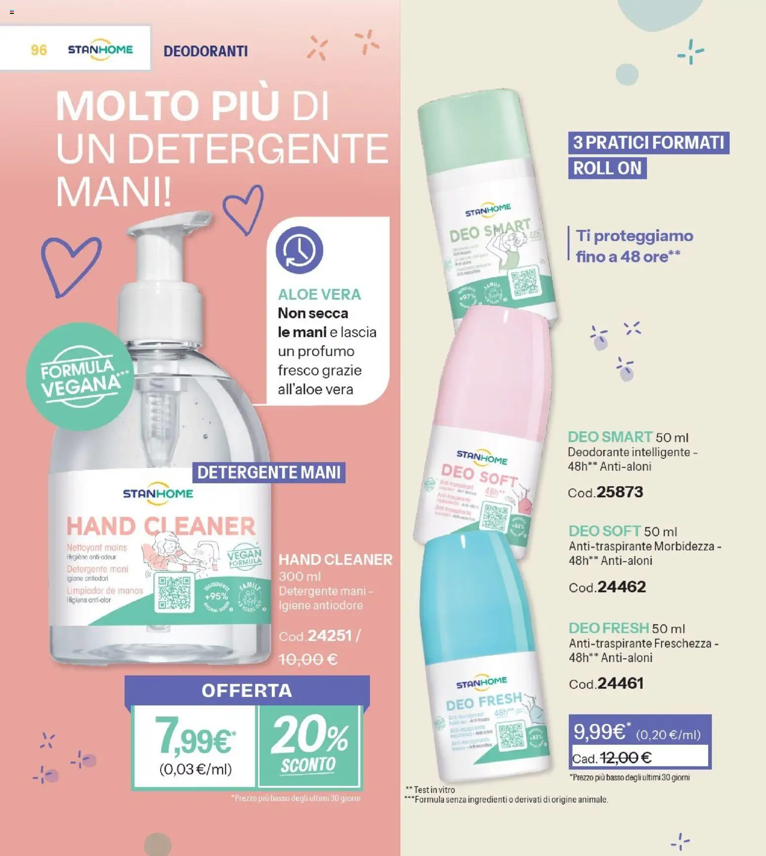 Volantino Stanhome del 21.04.2026 | Pagina: 96 | Prodotti: Deodorante, Detergente, Aloe vera, Profumo