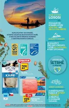 Náhled letáku Albert katalog - Supermarket od 17.06.2026 | Strana: 3 | Produkty: Ryby, Losos, Potraviny, Kapr