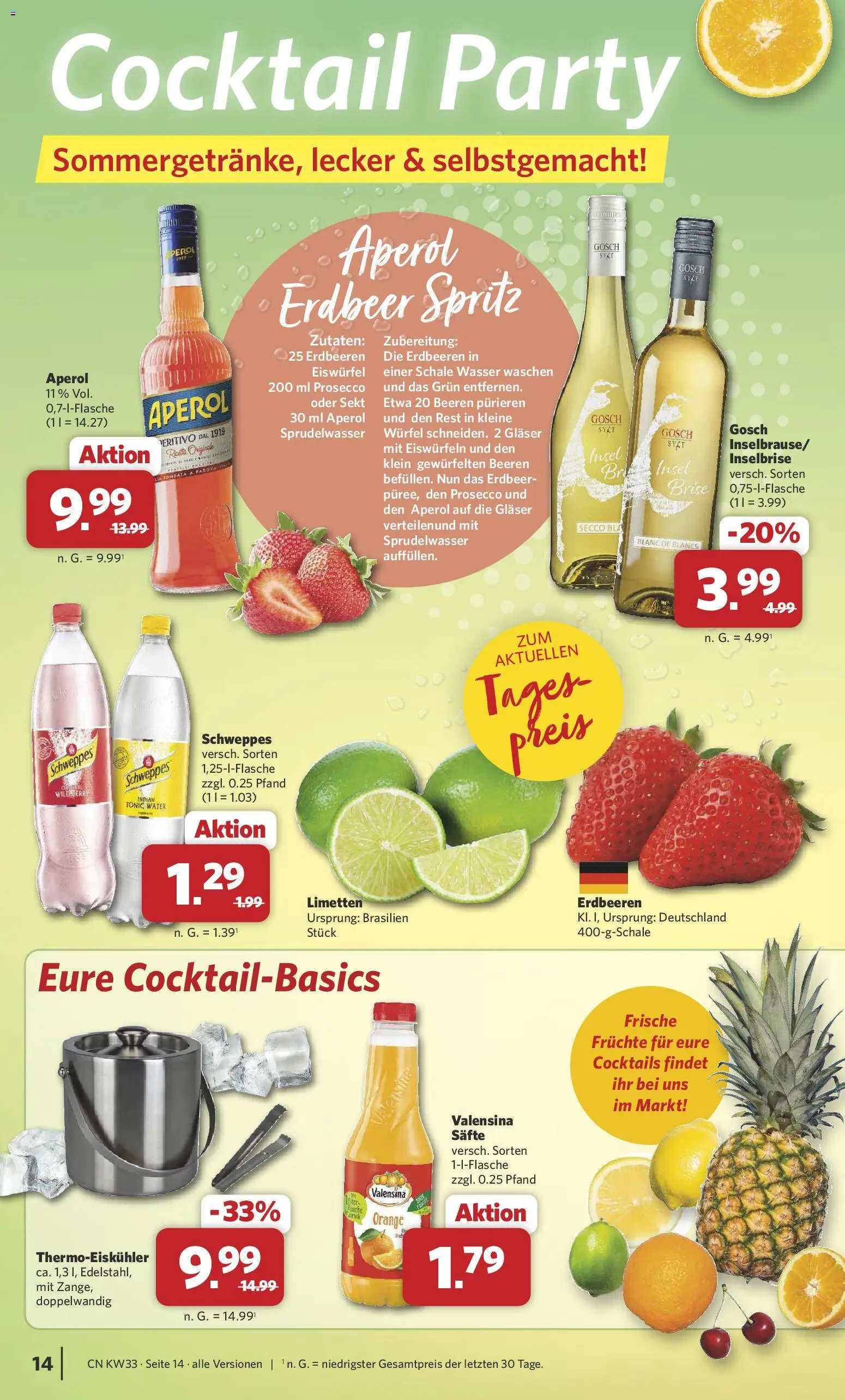 Combi Prospekt – gültig ab 10.08.2026 | Seite: 16 | Produkte: Sekt, Valensina, Wasser, Erdbeeren