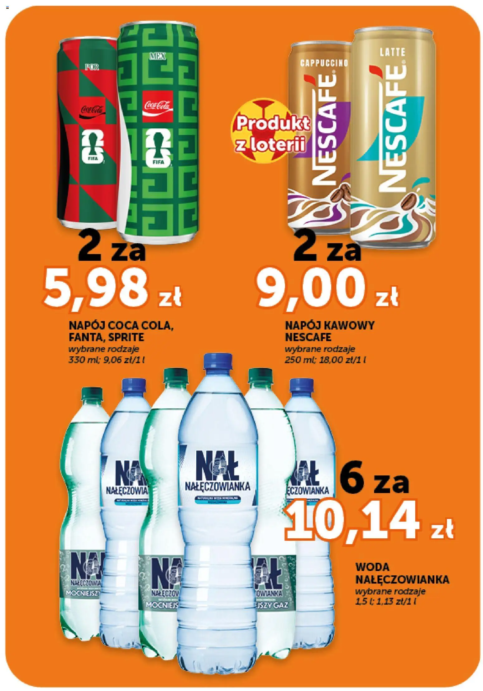 Groszek gazetka - Market od 16.07.2026 | Strona: 17 | Produkty: Nescafe, Sprite, Cappuccino, Woda