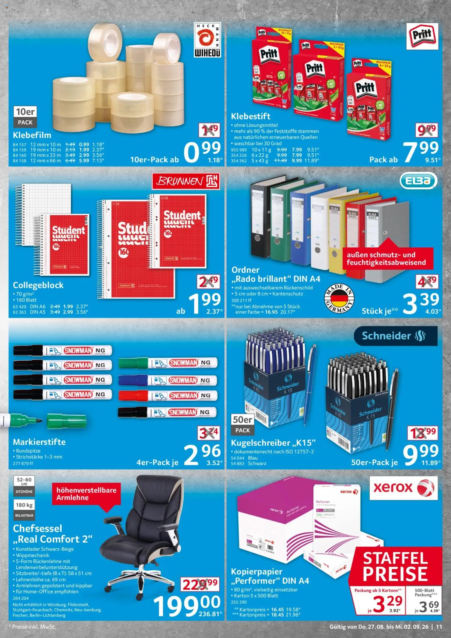 Selgros Non Food – gültig ab 27.08.2026 | Seite: 11 | Produkte: Chefsessel