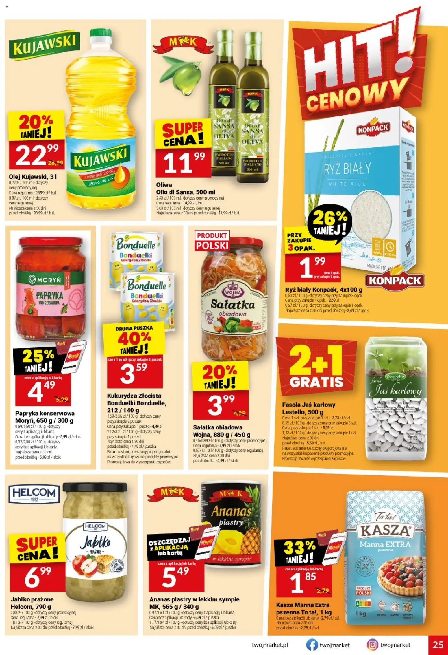Twój Market gazetka od 08.07.2026 | Strona: 25 | Produkty: Kasza, Fasola jaś, Papryka, Sałatka