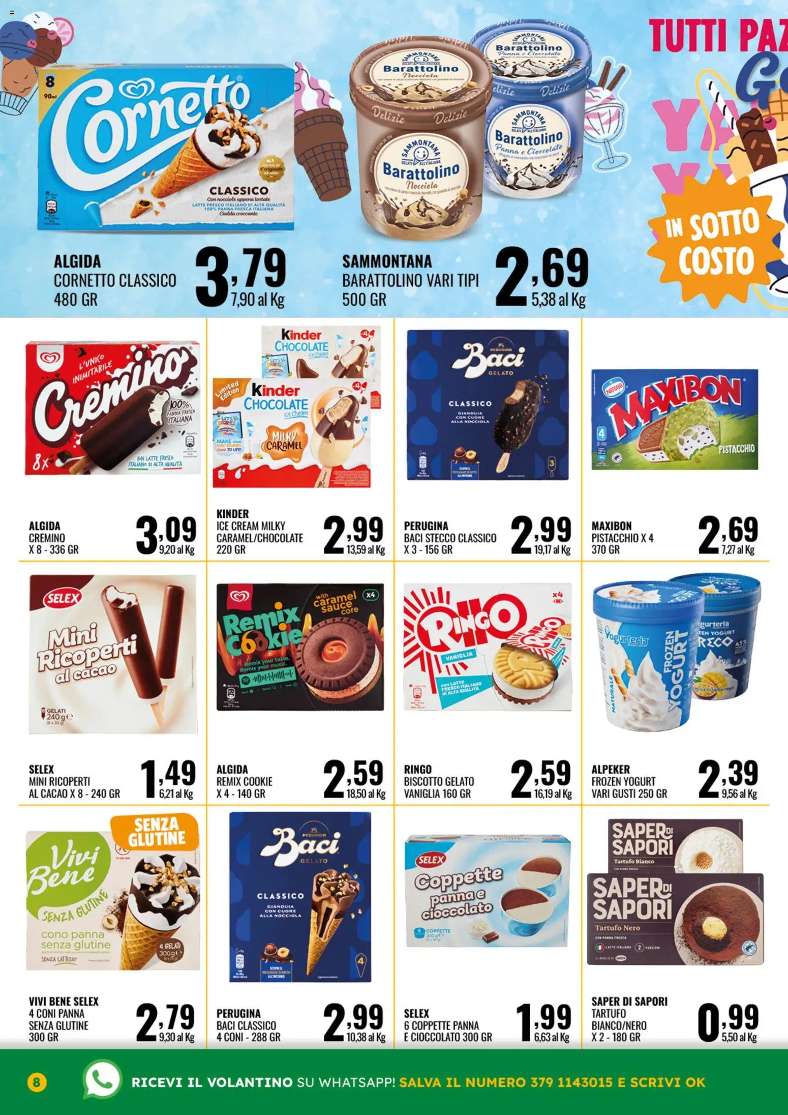 Volantino GECOP del 01.06.2026 | Pagina: 8 | Prodotti: Cornetto, Panna, Latte, Nocciole