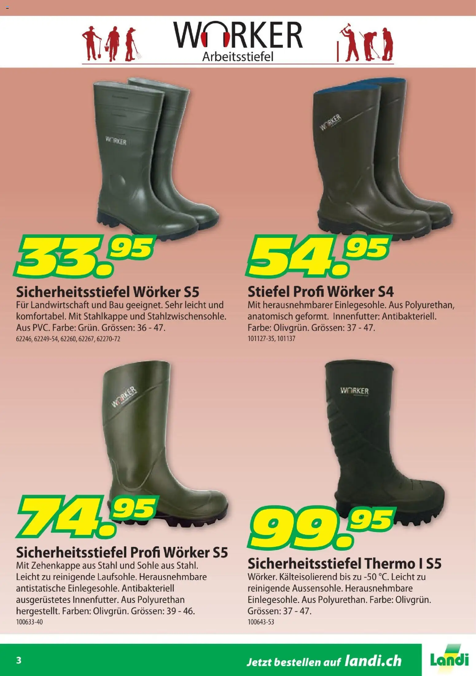 Landi aktionen Arbeitsbekleidung – gültig ab 10.06.2026 | Seite: 3 | Produkte: Stiefel