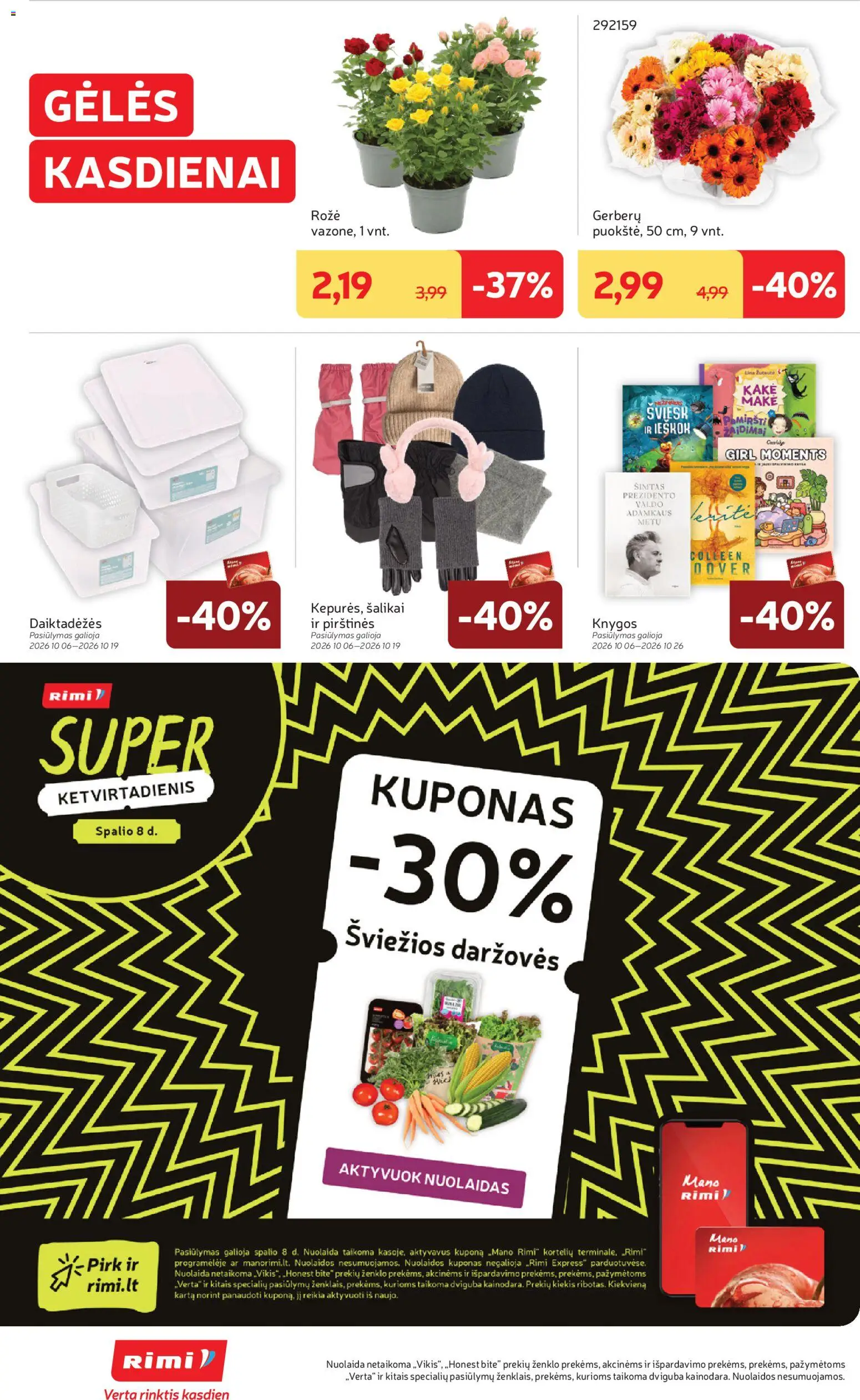Rimi akcijos nuo 2026.10.06 | Puslapis: 32 | Prekių: Pirštines