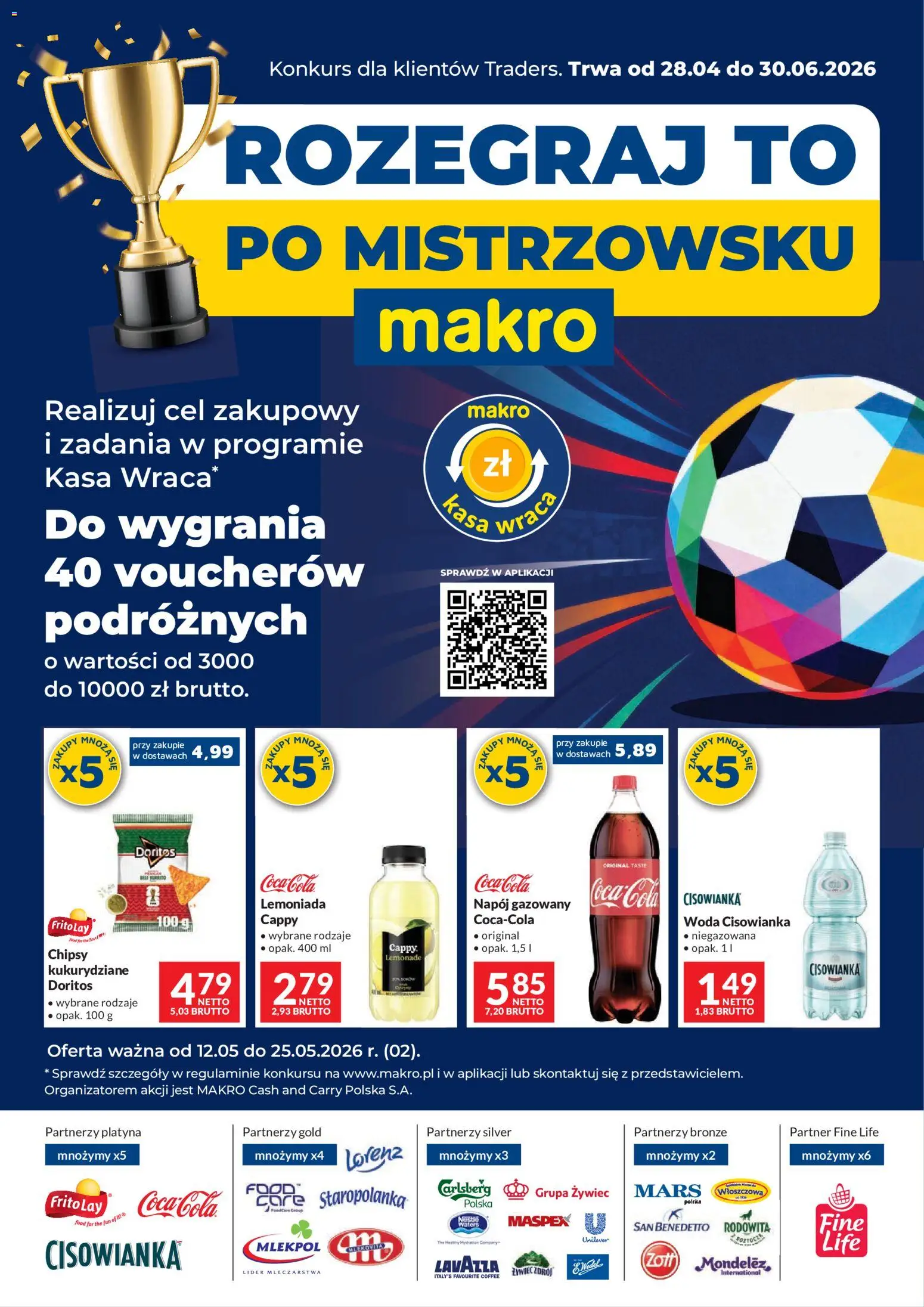 Makro gazetka - Konkursowa Odido od 28.04.2026 | Strona: 1 | Produkty: Chipsy, Lavazza, Doritos, Woda