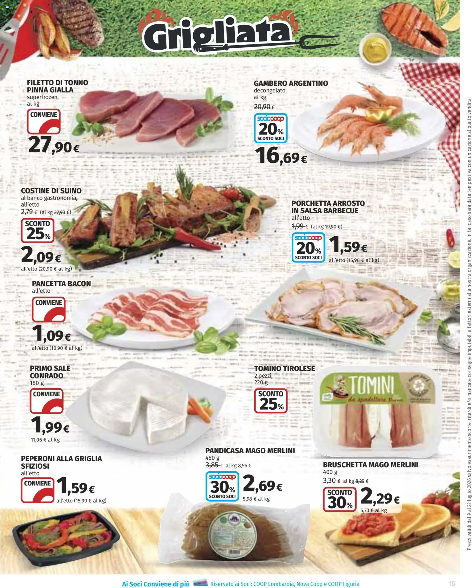 Volantino COOP del 09/07/2026 | Pagina: 15 | Prodotti: Salsa, Sale, Suino, Data