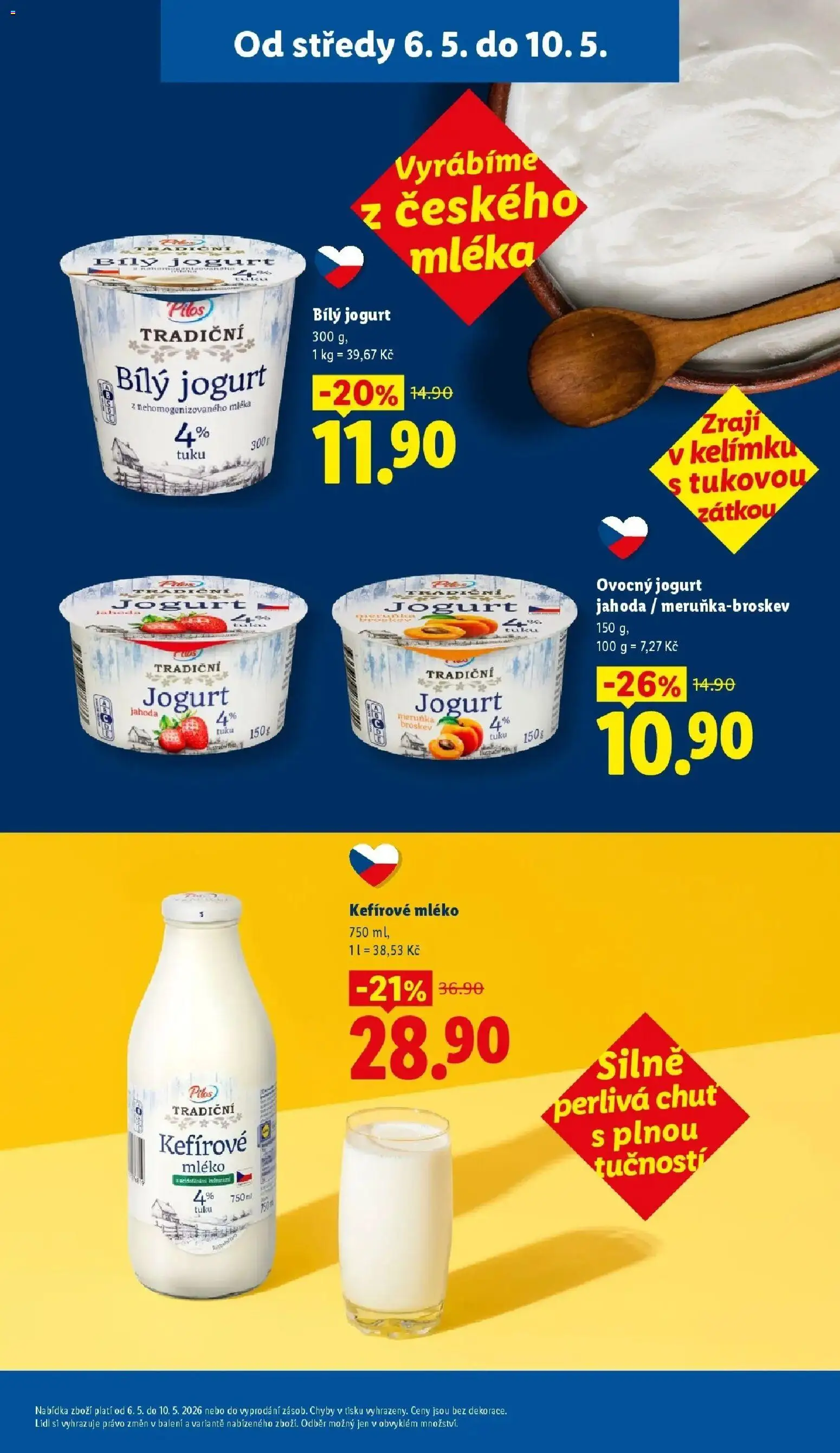 Lidl aktuální leták od 06.05.2026 | Strana: 25 | Produkty: Kefír, Mléko, Jogurt, Bílý jogurt