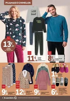 Pré-visualização E.Leclerc folheto Especial Aquecimento válido de 13/10/2026 | Página: 4 | Produtos: Robe, Pijama, Camisa, Calça