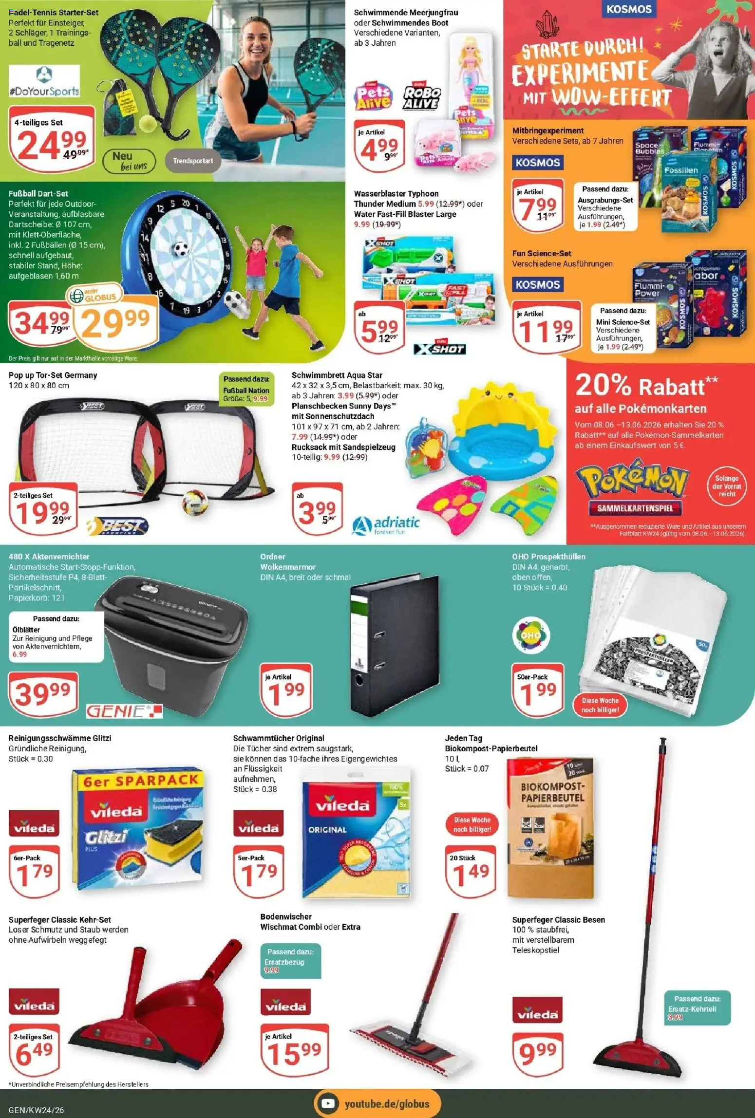 Globus Prospekt Gensingen – gültig ab 08.06.2026 | Seite: 30 | Produkte: Aktenvernichter, Fußball, Rucksack