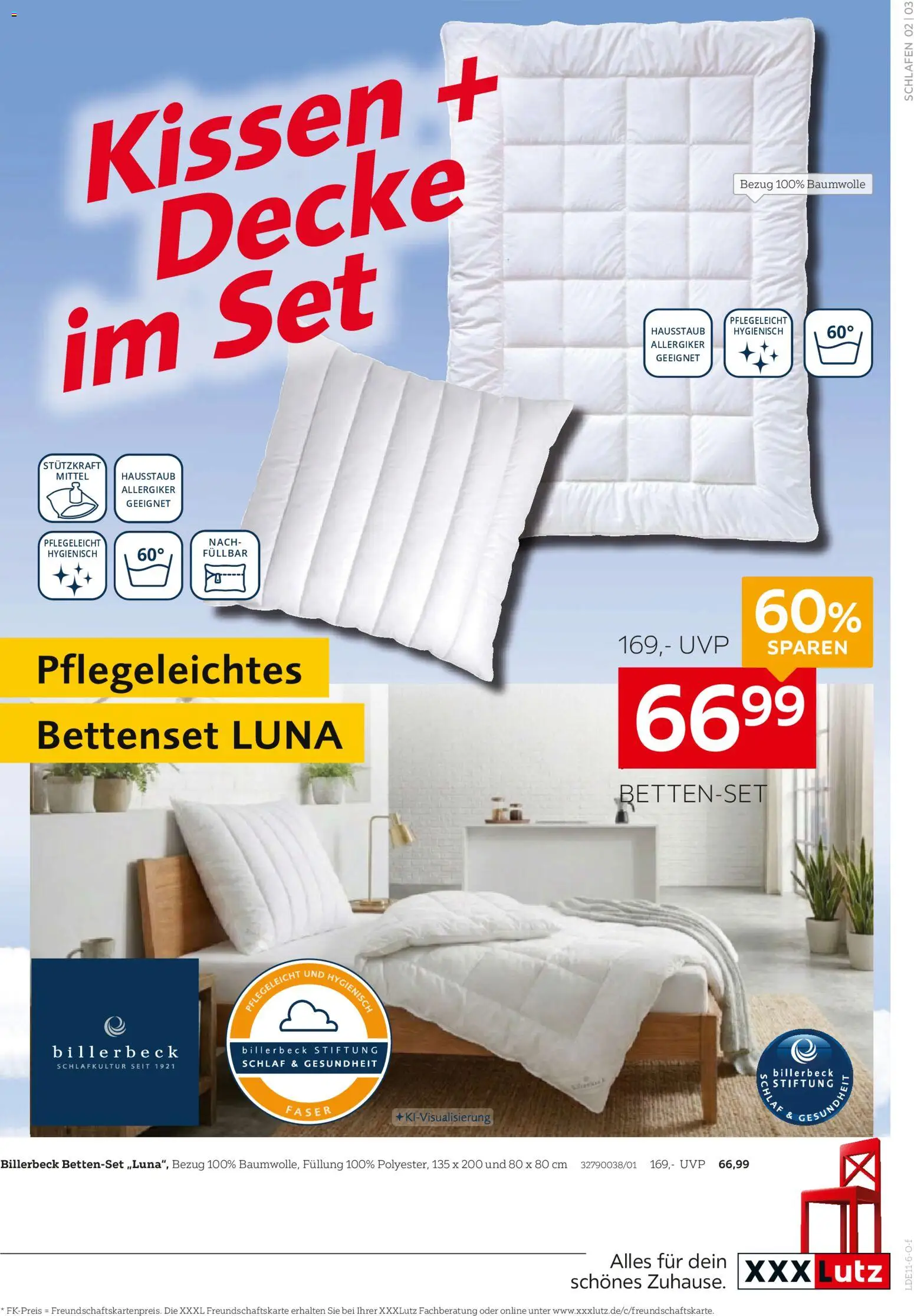 XXXLutz Bettwaren zum Traumpreis – gültig ab 17.10.2026 | Seite: 3 | Produkte: Kopfkissen