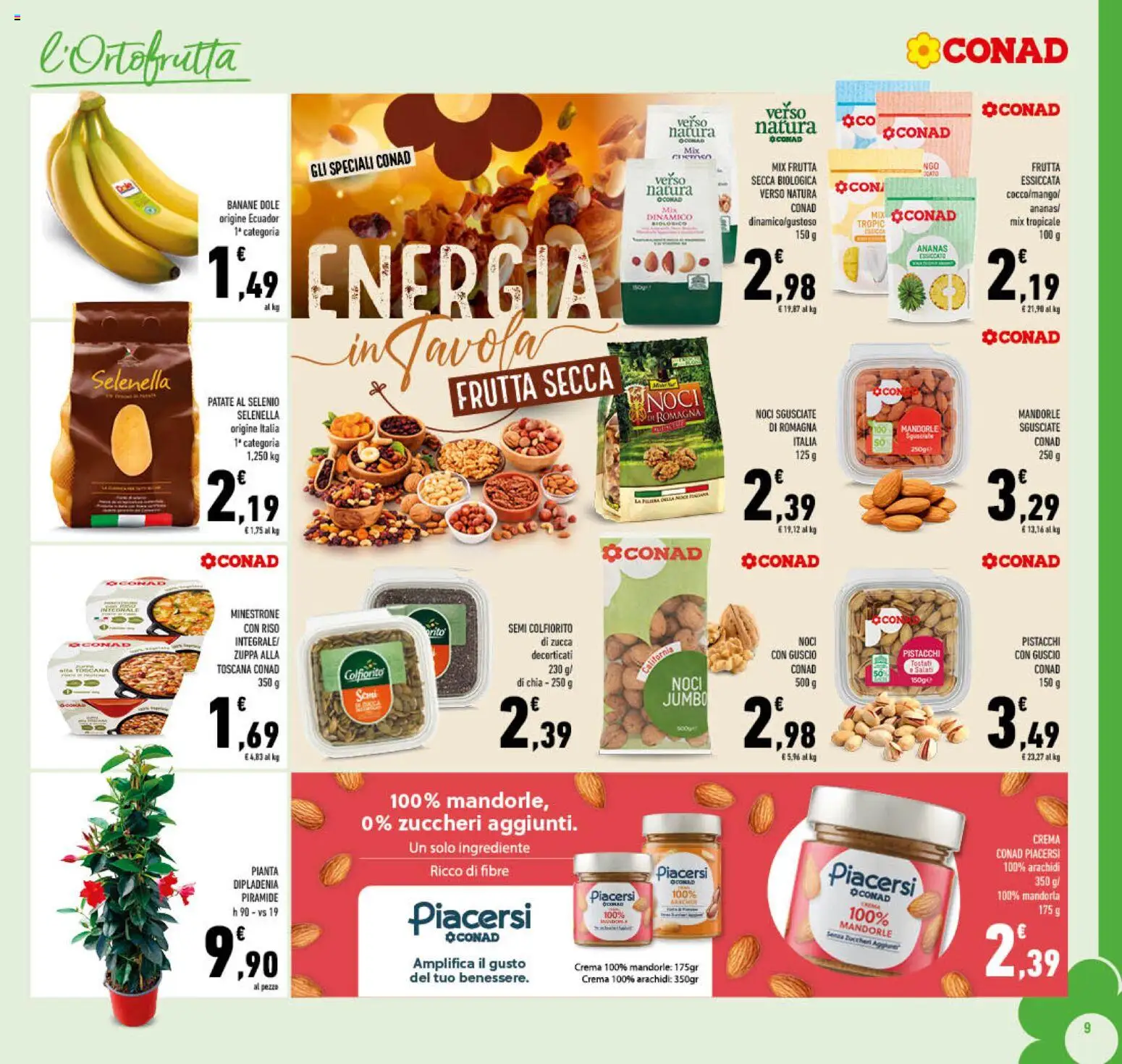 Volantino Conad del 11.03.2026 | Pagina: 9 | Prodotti: Riso, Mandorle, Zucca, Arachidi