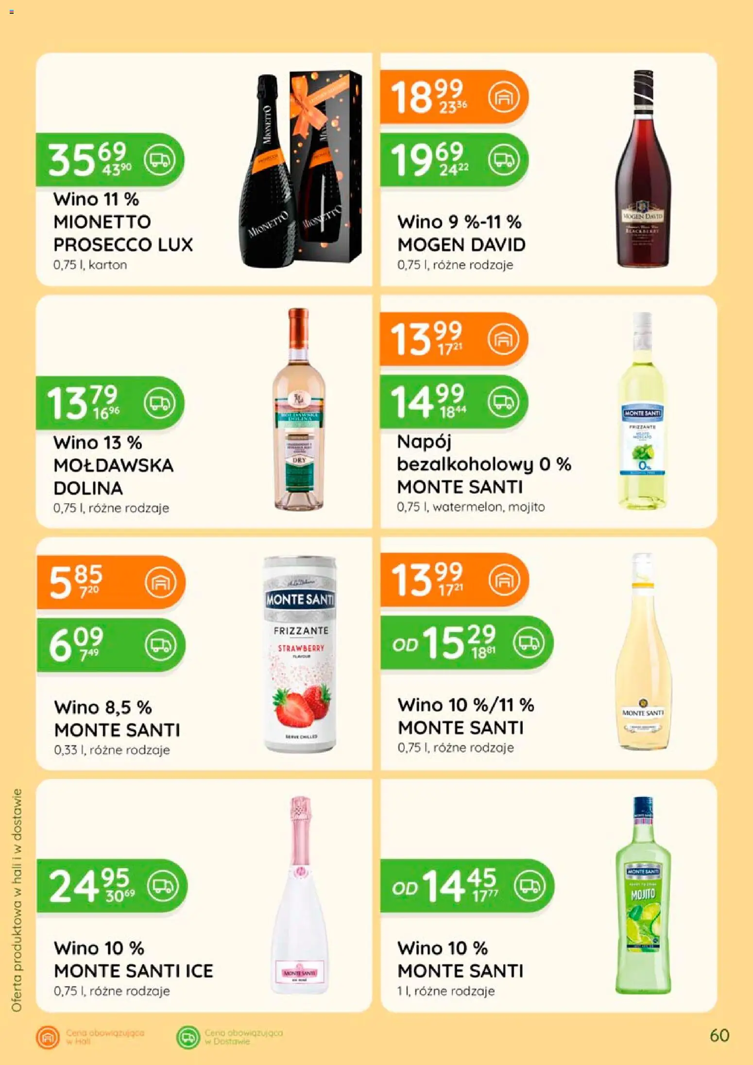 Eurocash gazetka - Katalog Alkoholowy od 01.08.2026 | Strona: 60 | Produkty: Monte Santi, Wino, Prosecco