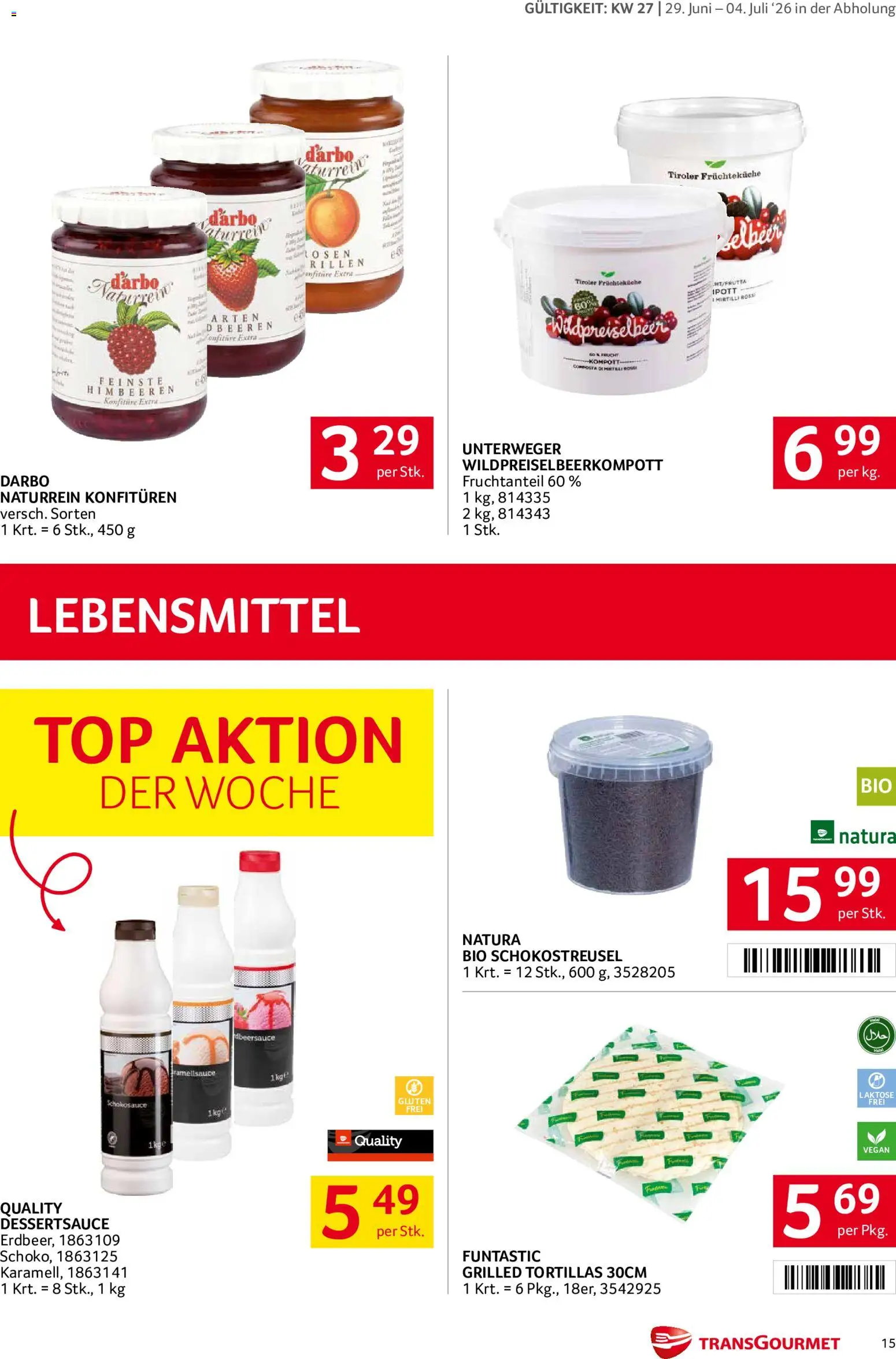 Transgourmet Flugblatt gültig ab 29.06.2026 | Seite: 15