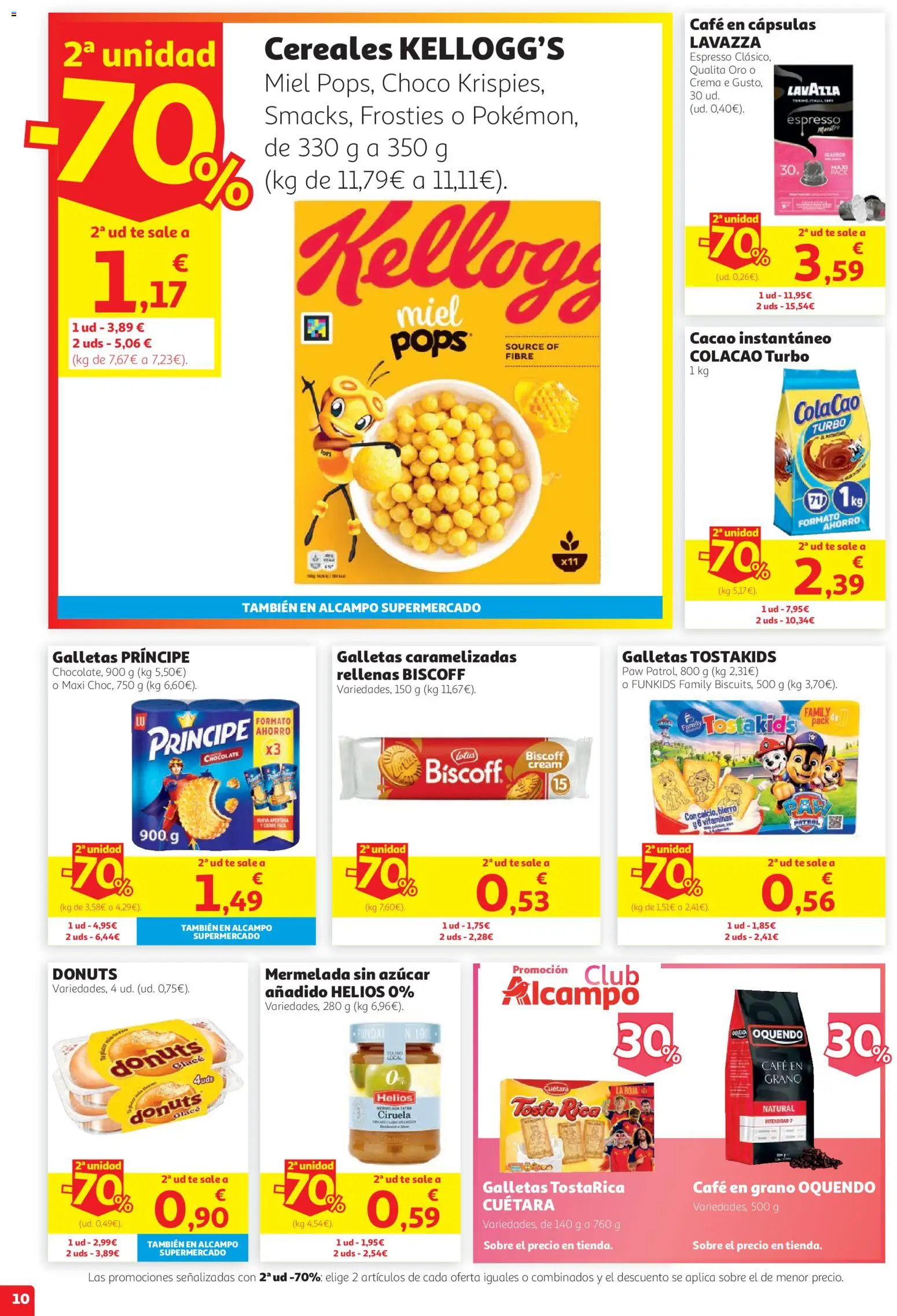 Alcampo HG Unico │ válido desde el 27/08/2026 | Página: 10 | Productos: Mermelada, Cereales, Galletas, Azúcar
