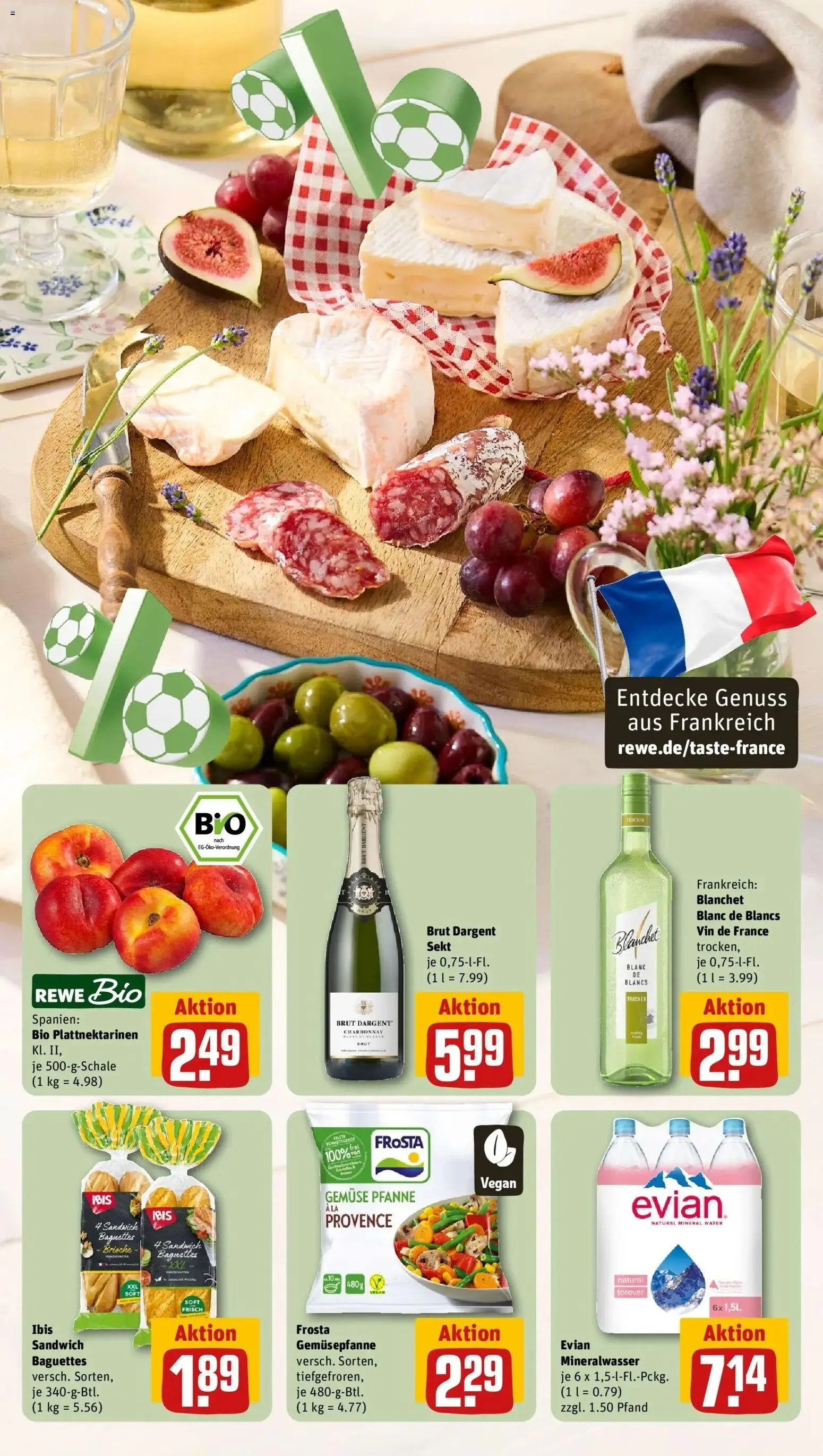 Rewe Prospekt Nürnberg / Maxfeld – gültig ab 05.07.2026 | Seite: 5 | Produkte: Sekt, Mineralwasser, Gemüse, Brut dargent