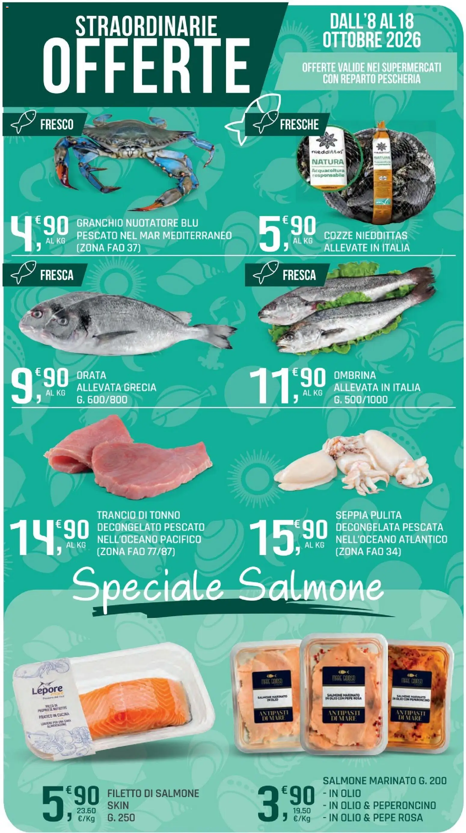 Volantino DOK del 08/10/2026 | Pagina: 21 | Prodotti: Filetto, Orata, Pepe, Olio