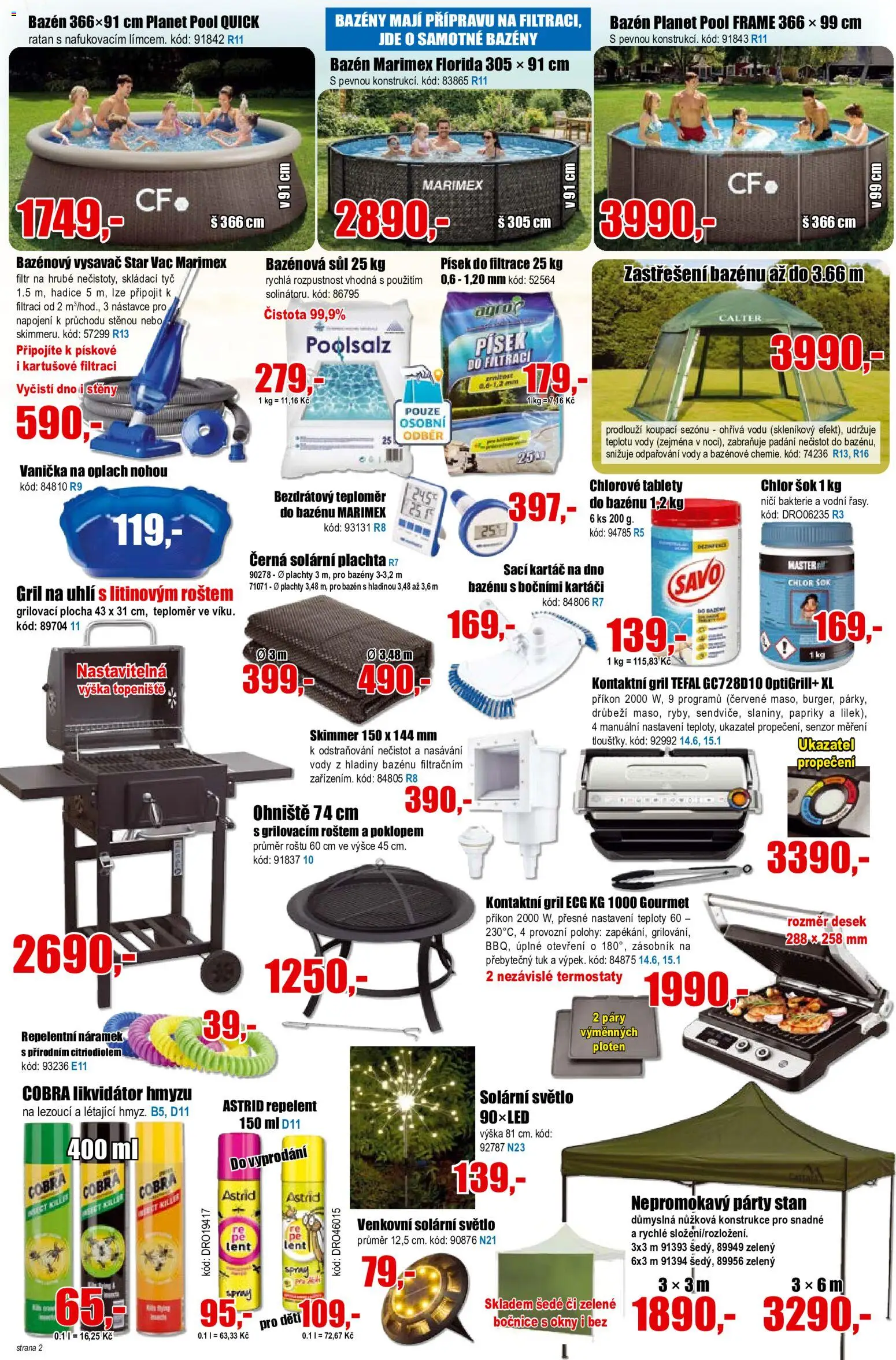 Eva supermarket leták od 27.05.2026 | Strana: 2 | Produkty: Kontaktní gril, Zásobník, Písek, Párty stan