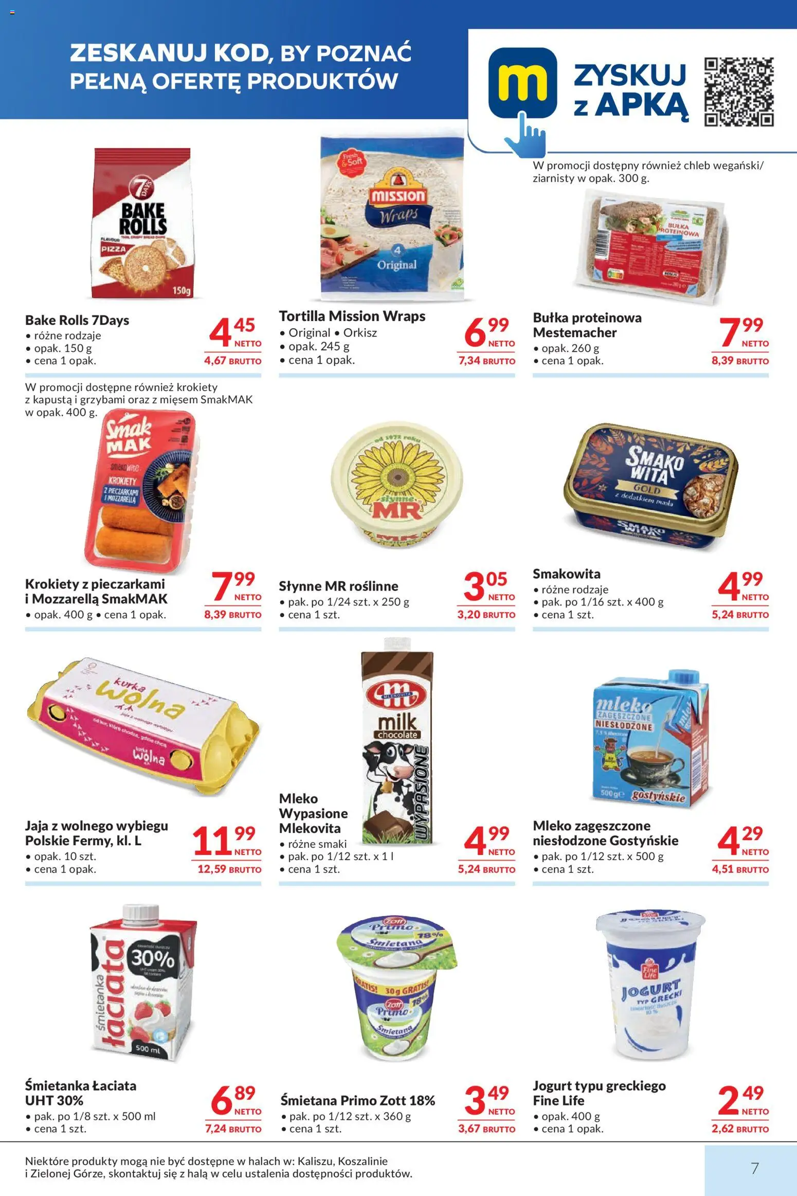 Makro gazetka od 13.10.2026 | Strona: 7 | Produkty: Mleko, Jogurt, Chleb, Mozzarella