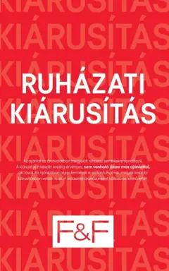 F&F akció katalógus - amely érvényes a következő dátumtól: 2026.06.25.
