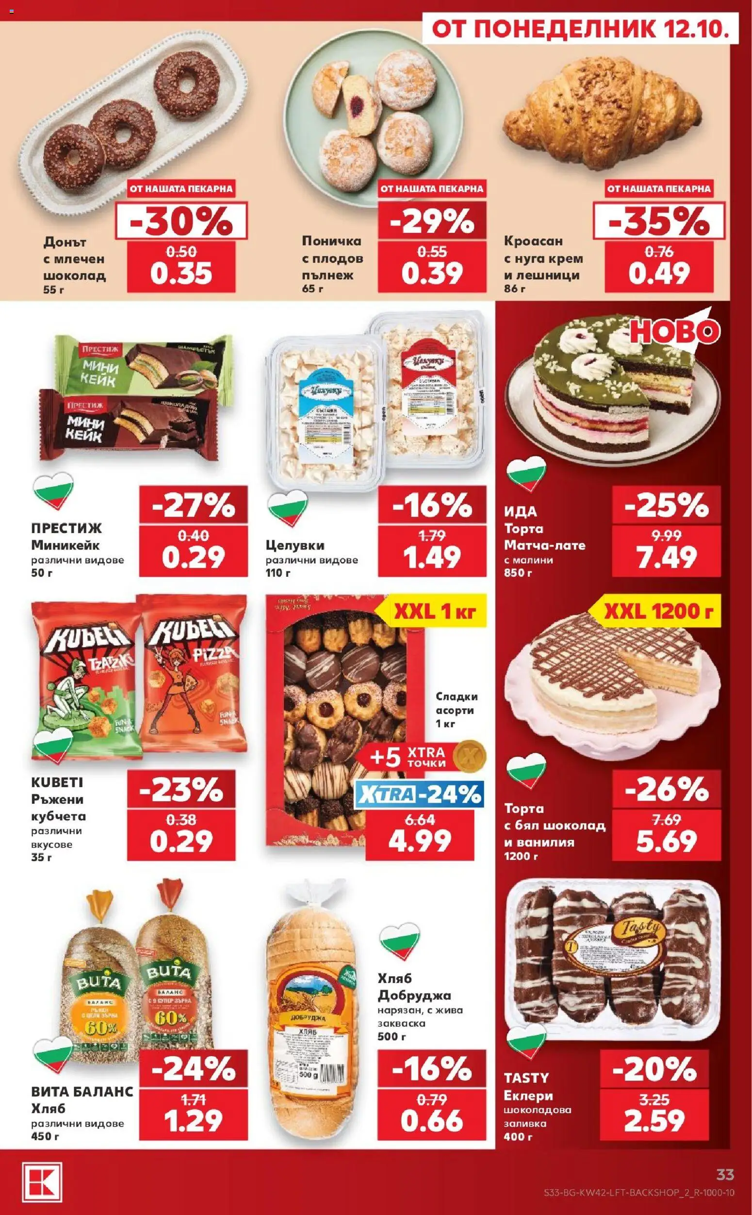 {H1} | Страница: 33 | Продукти: Шоколад, Поничка, Бял шоколад, Сладки