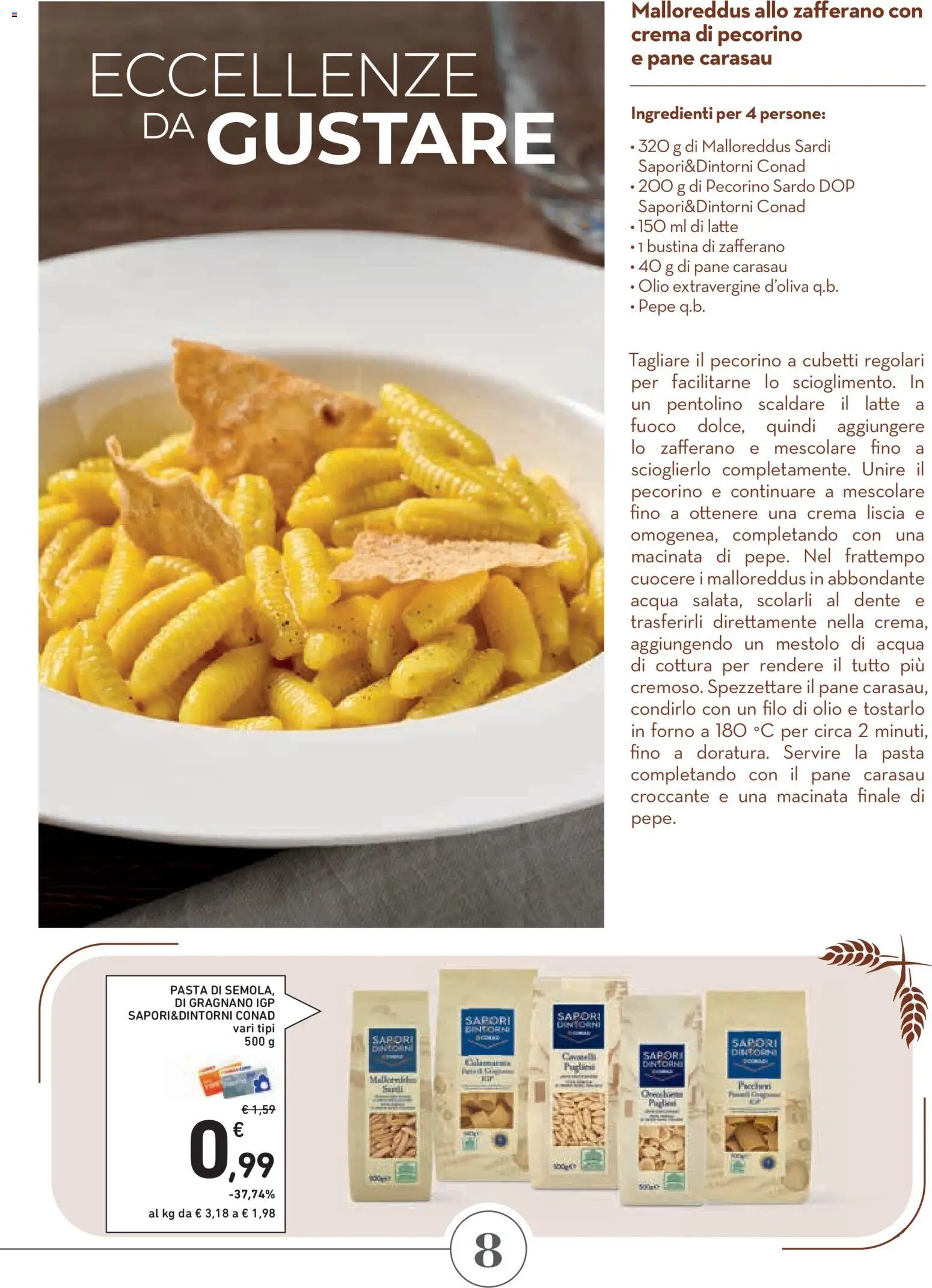 Volantino Conad del 02/07/2026 | Pagina: 8 | Prodotti: Pane, Pepe, Forno, Pecorino