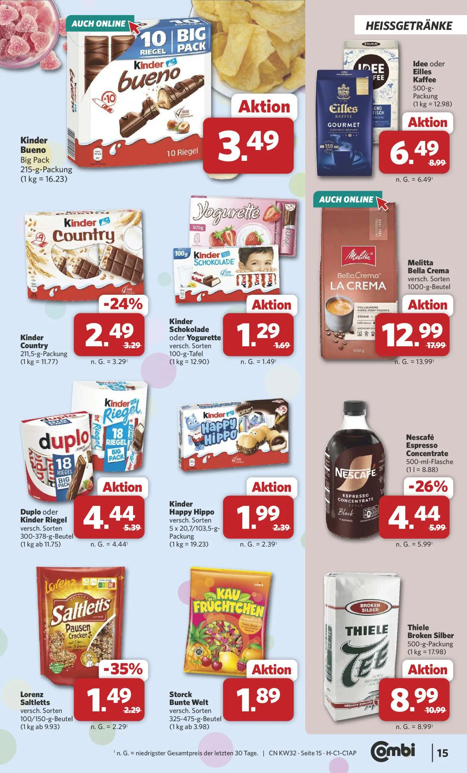 Combi Prospekt – gültig ab 03.08.2026 | Seite: 17 | Produkte: Melitta, Kaffee, Tisch, Eilles kaffee
