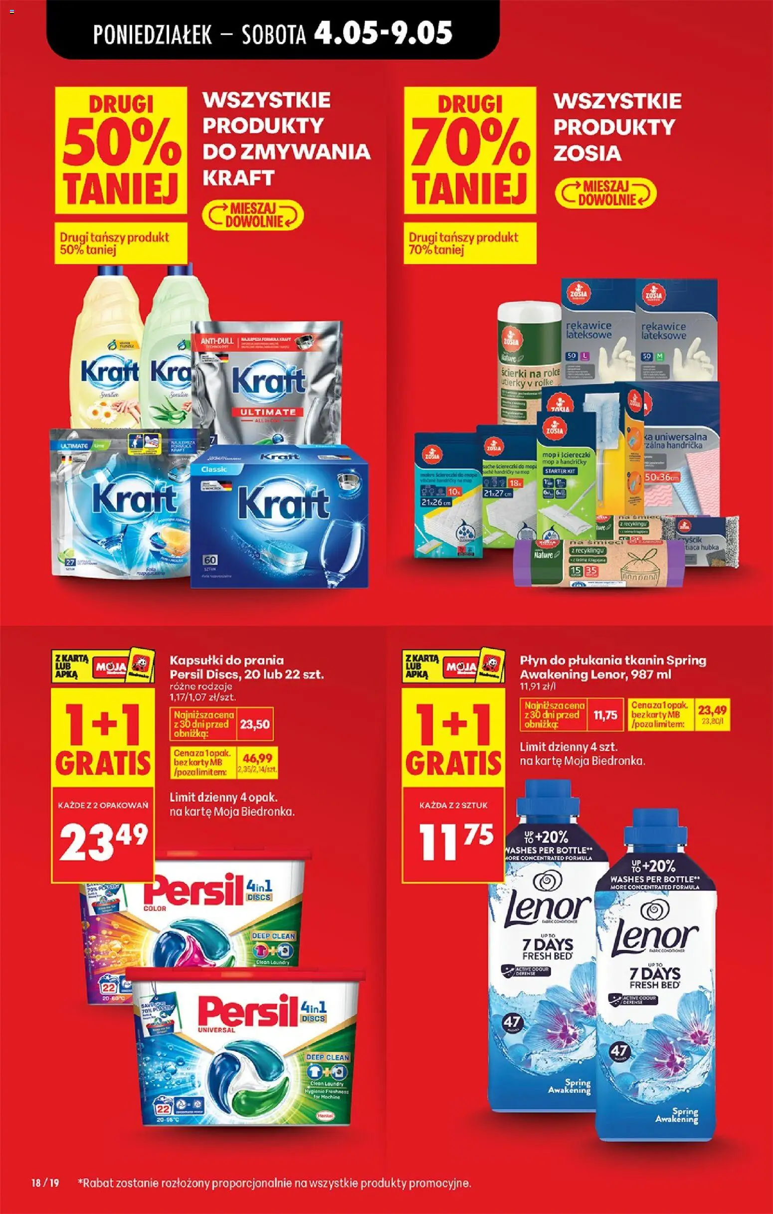Biedronka Polsko leták od 04.05.2026 | Strana: 18 | Produkty: Lenor, Mop, Karty, Persil
