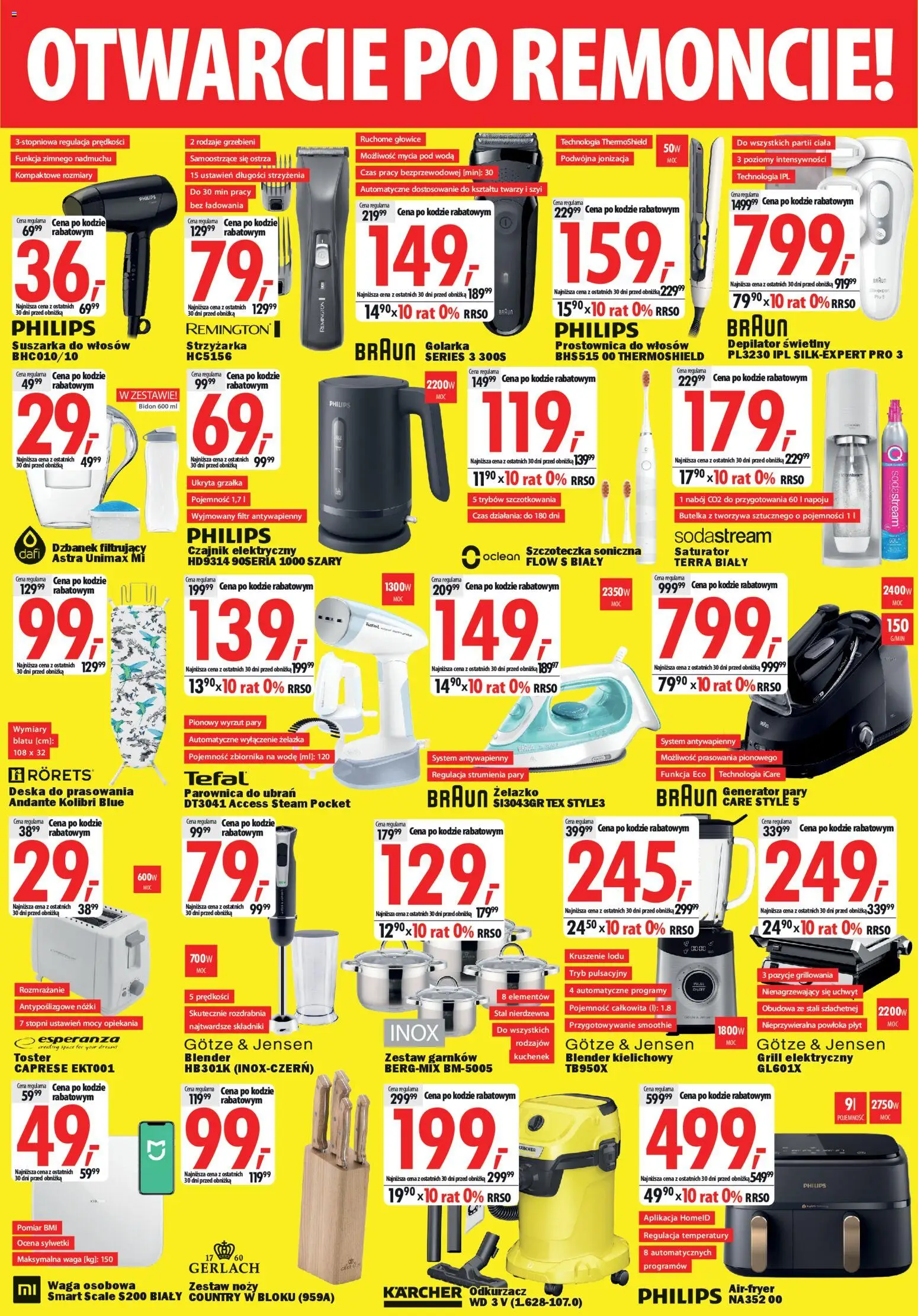 Mediaexpert promocje - Otwarcie po remoncie Szczecin od 09.04.2026 | Strona: 6 | Produkty: Odkurzacz, Smoothie, Toster, Deska do prasowania