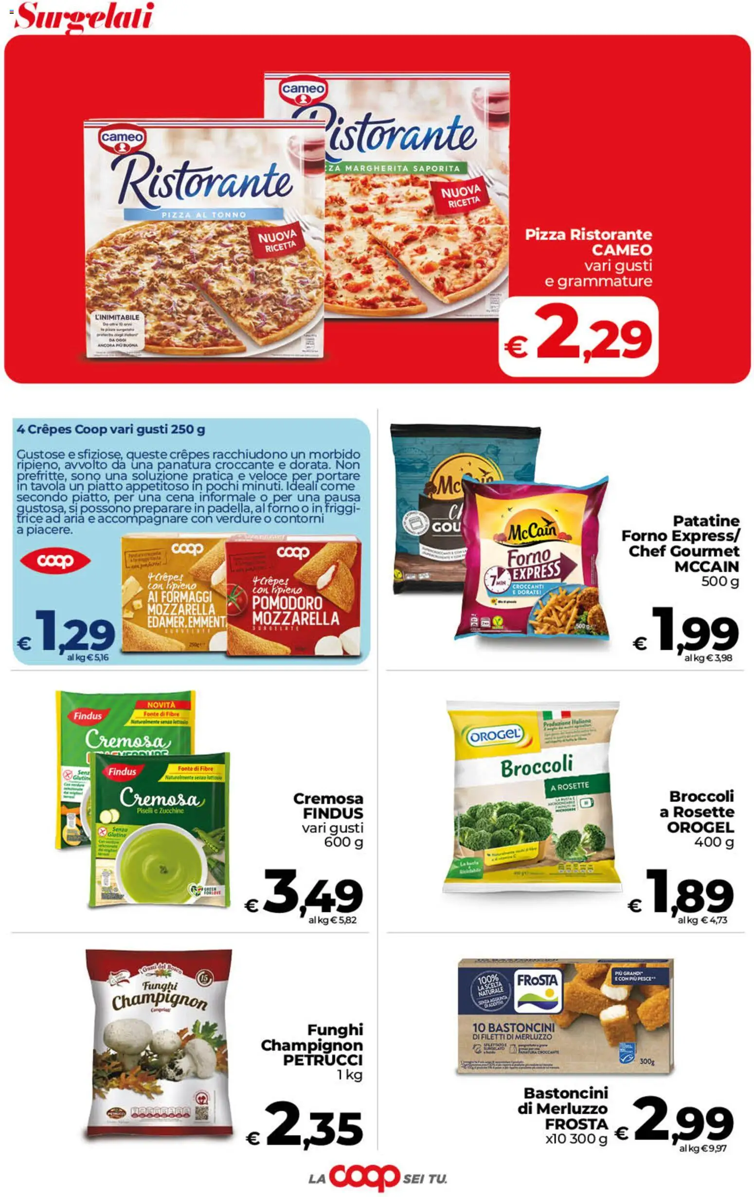 Volantino COOP del 02/10/2026 | Pagina: 16 | Prodotti: Pesce, Merluzzo, Verdure, Contorni
