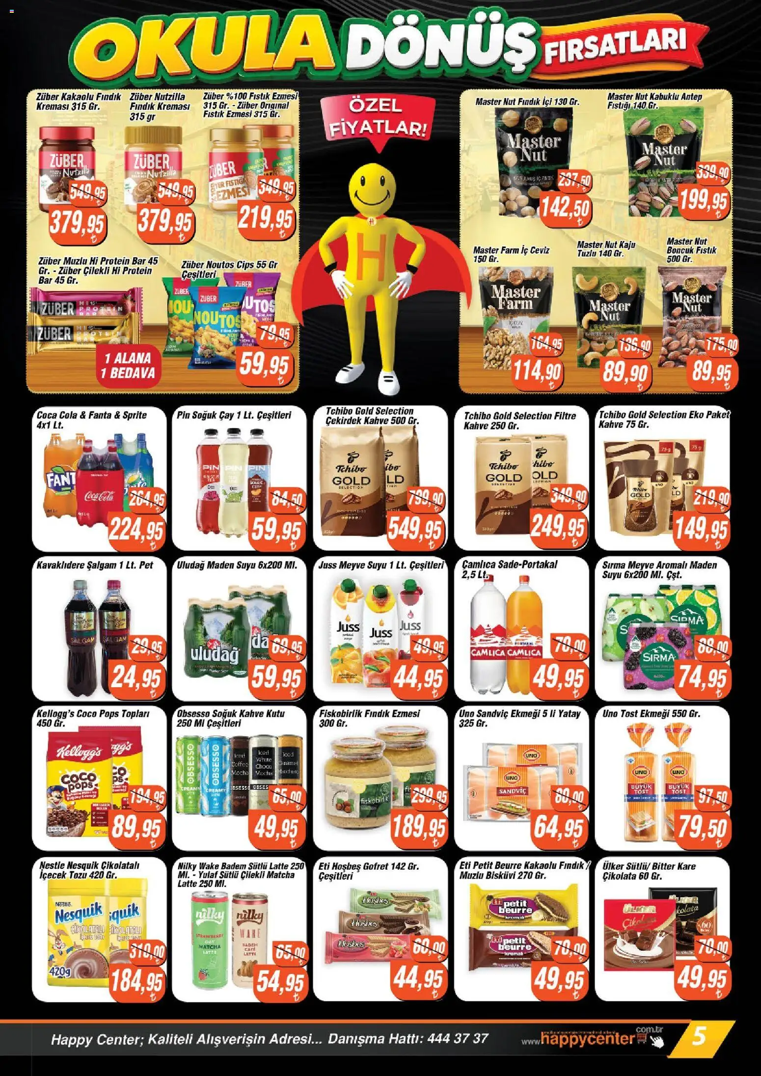 Happy Center Katalog - 09 Eylül 2026 tarihinden itibaren geçerlidir | Sayfa: 5 | Ürünler: Gofret, Kahve, Çikolata, Yulaf
