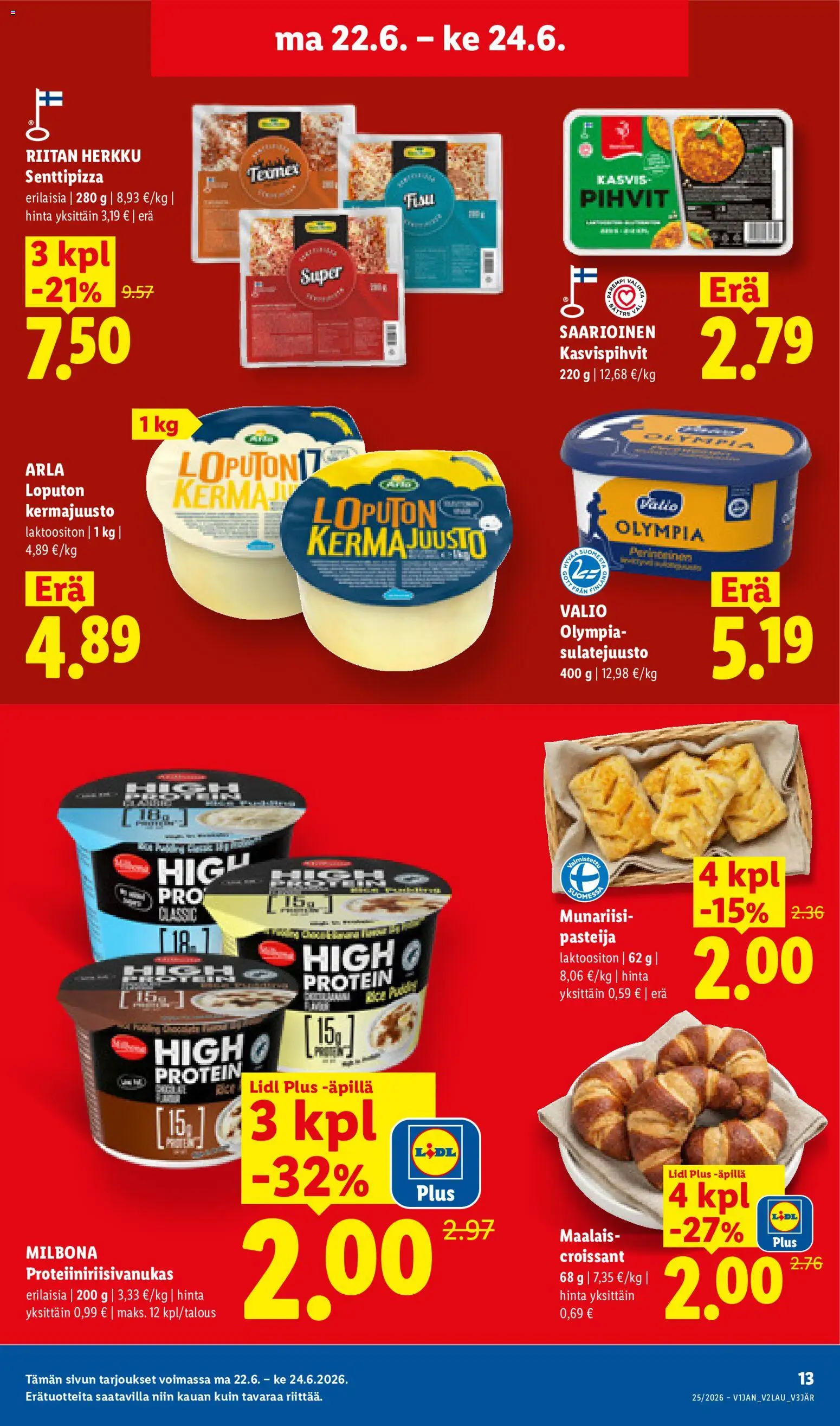 Lidl tarjoukset - Helsinki – voimassa 17.06.2026 alkaen | Sivu: 25 | Tuotteet: Kermajuusto