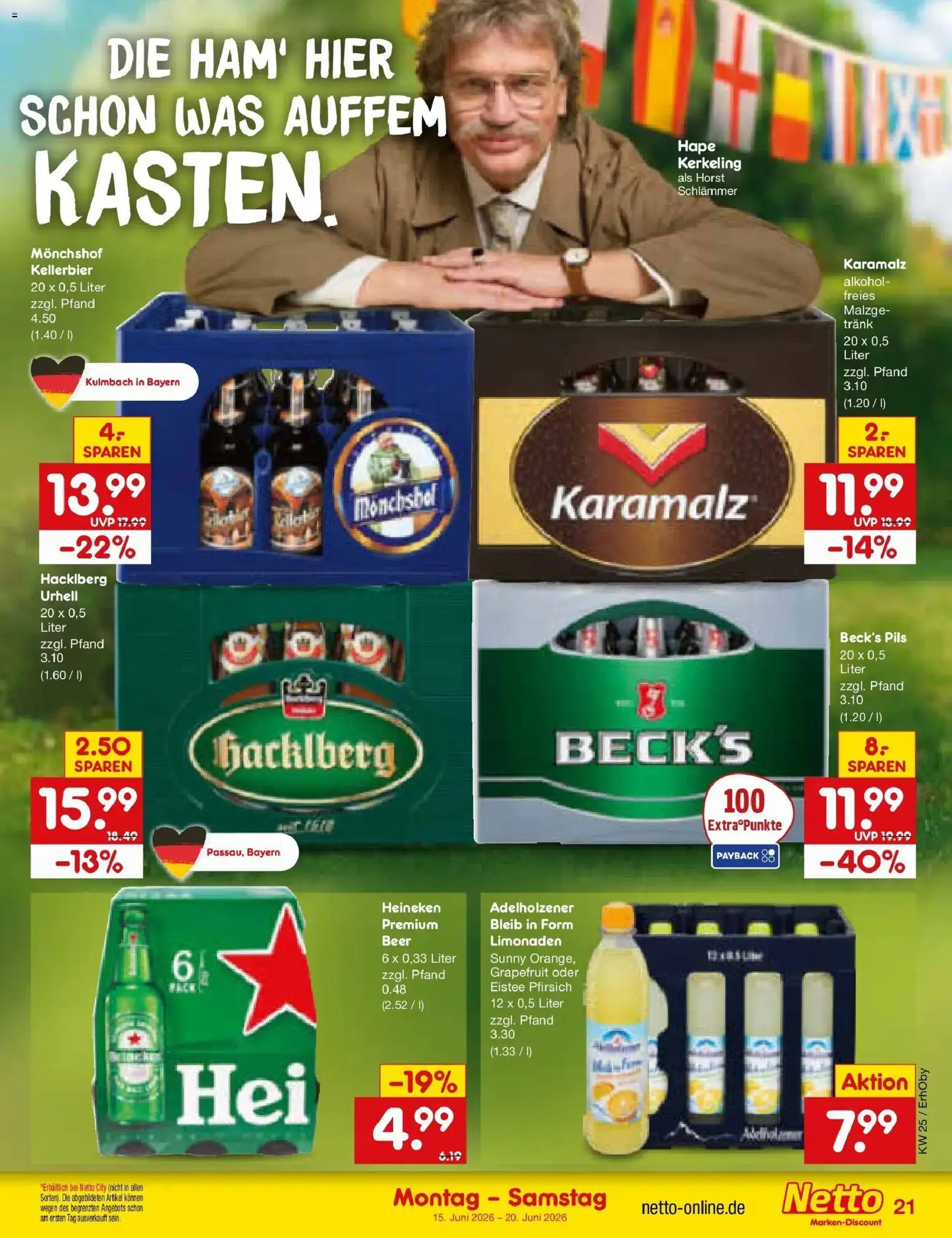 Netto Marken-Discount Prospekt Mauern – gültig ab 15.06.2026 | Seite: 27 | Produkte: Monchshof, Pils, Adelholzener, Grapefruit