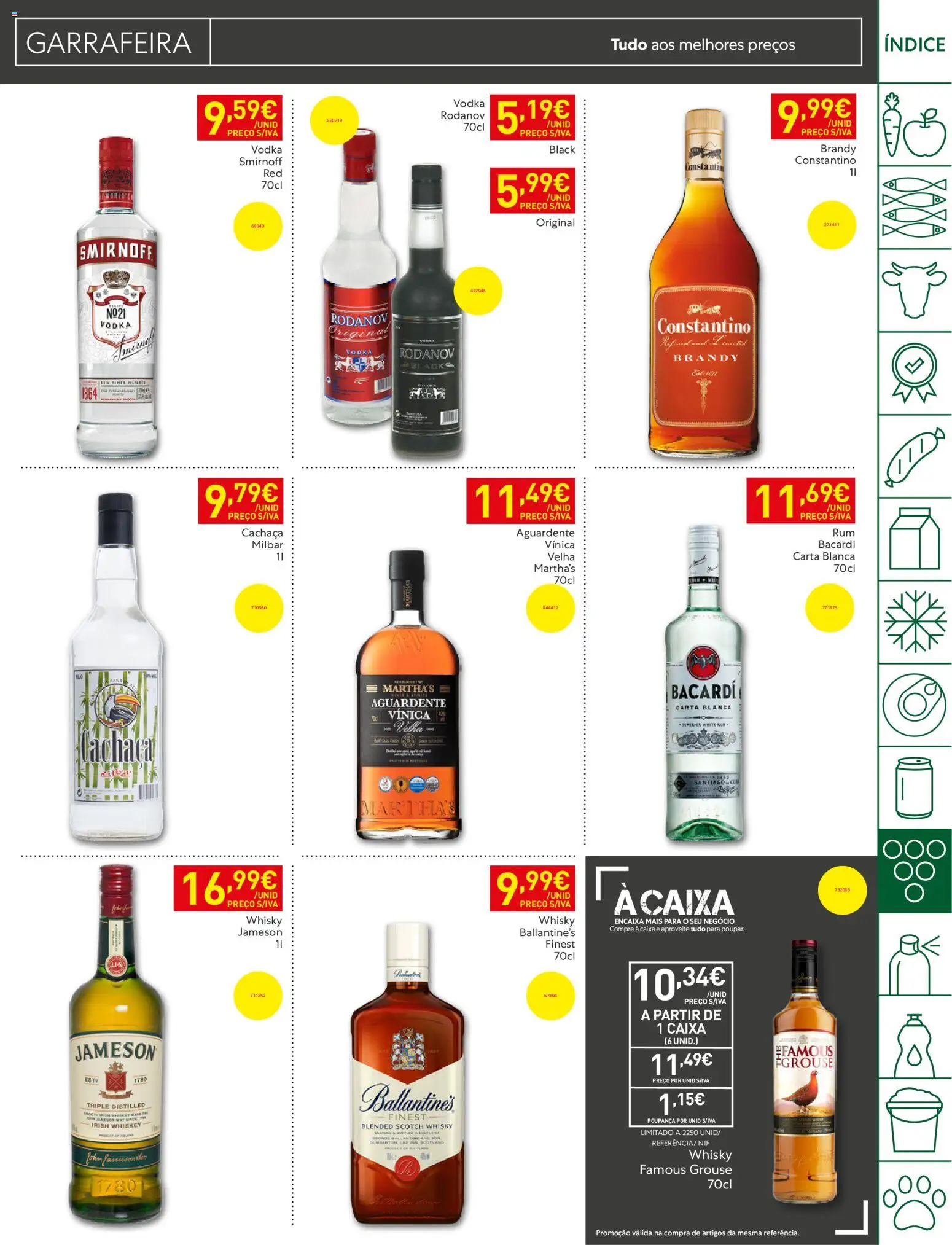 Recheio folheto │ válido de 09.06.2026 | Página: 31 | Produtos: Whisky, Cachaça, Caixa, Vodka