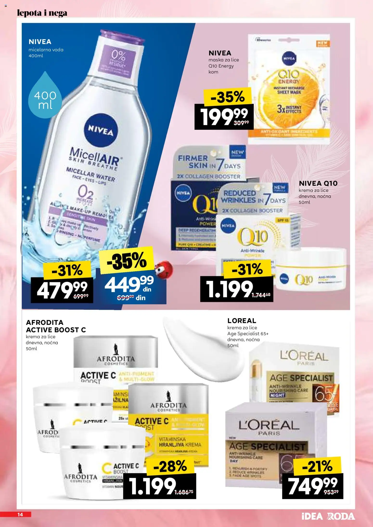 Roda katalog - važi od 14.05.2026 | Strana: 14 | Proizvode: Voda, Krema, Maska, Micelarna voda