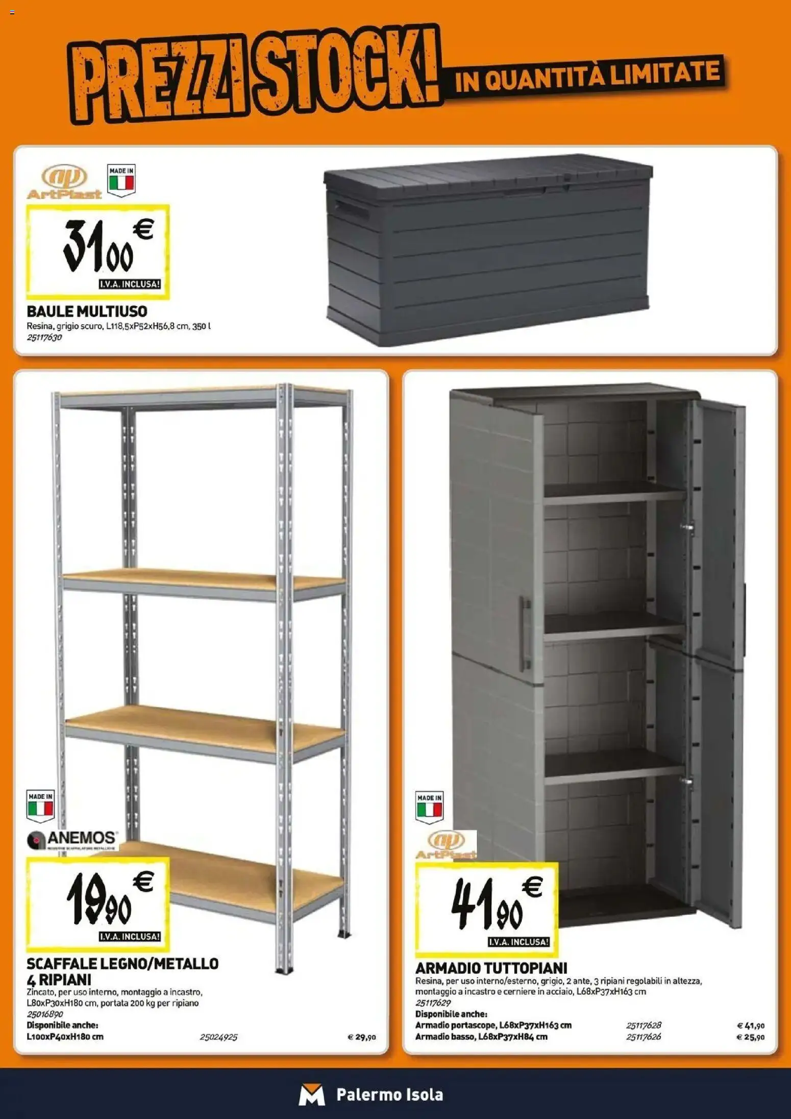 Nuovo TECNOMAT catalogo Isola delle Femmine dal 27/08/2026 > offerte anteprima 🛍️ | Pagina: 16 | Prodotti: Ripiano, Scaffale, Baule, Armadio