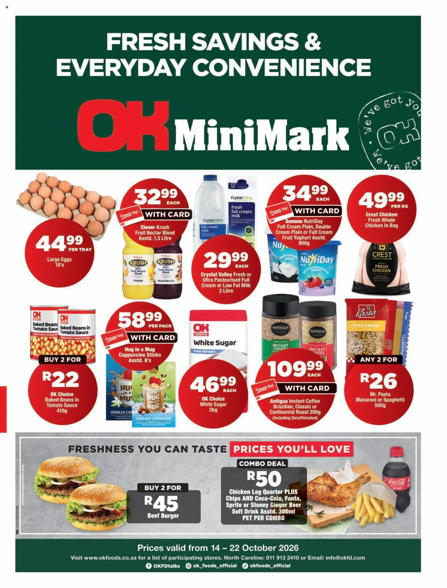 New OK Foods catalogue – valid from 14/10/2026 | Page: 1 | Products: Beef, Sprite, Stoney, Sauce