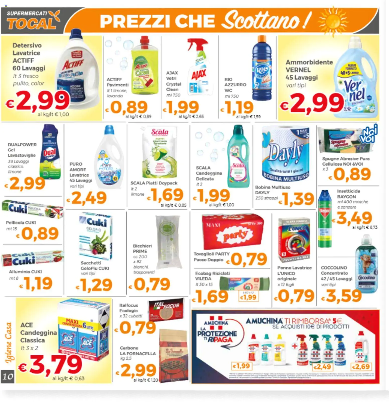 Volantino Tocal del 11/08/2026 | Pagina: 10 | Prodotti: Carbone, Piatti, Limone, Pellicola