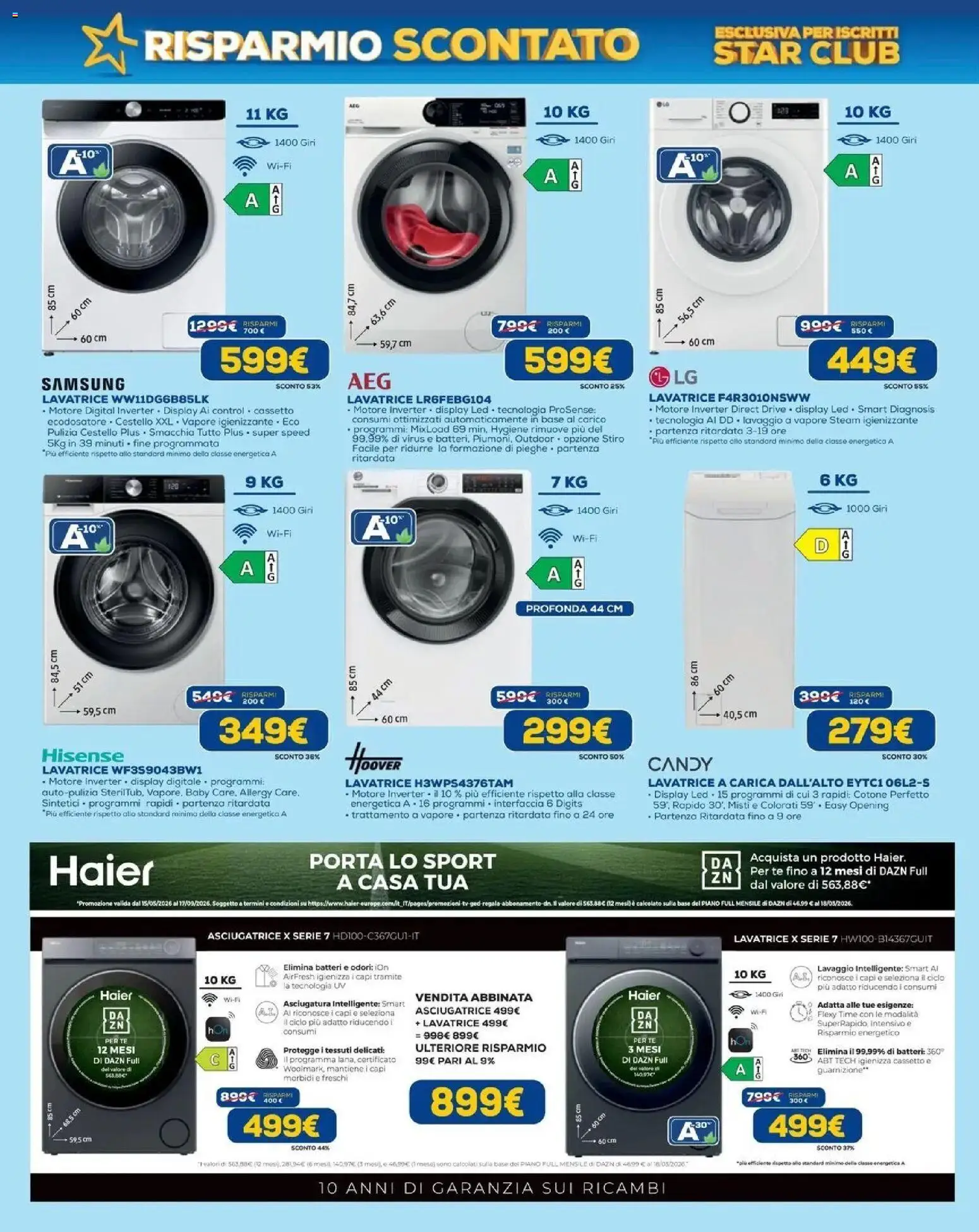 Volantino Euronics del 21.05.2026 | Pagina: 2 | Prodotti: Tè, Lavatrice, TV, Samsung