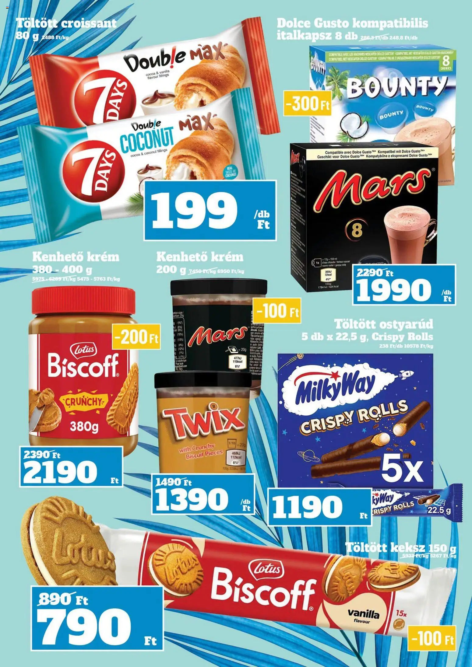 Family Diszkont akciós ujság - amely érvényes a következő dátumtól: 2026.08.13. | Oldal: 9 | Termékek: Dolce Gusto, Croissant, Twix, Keksz